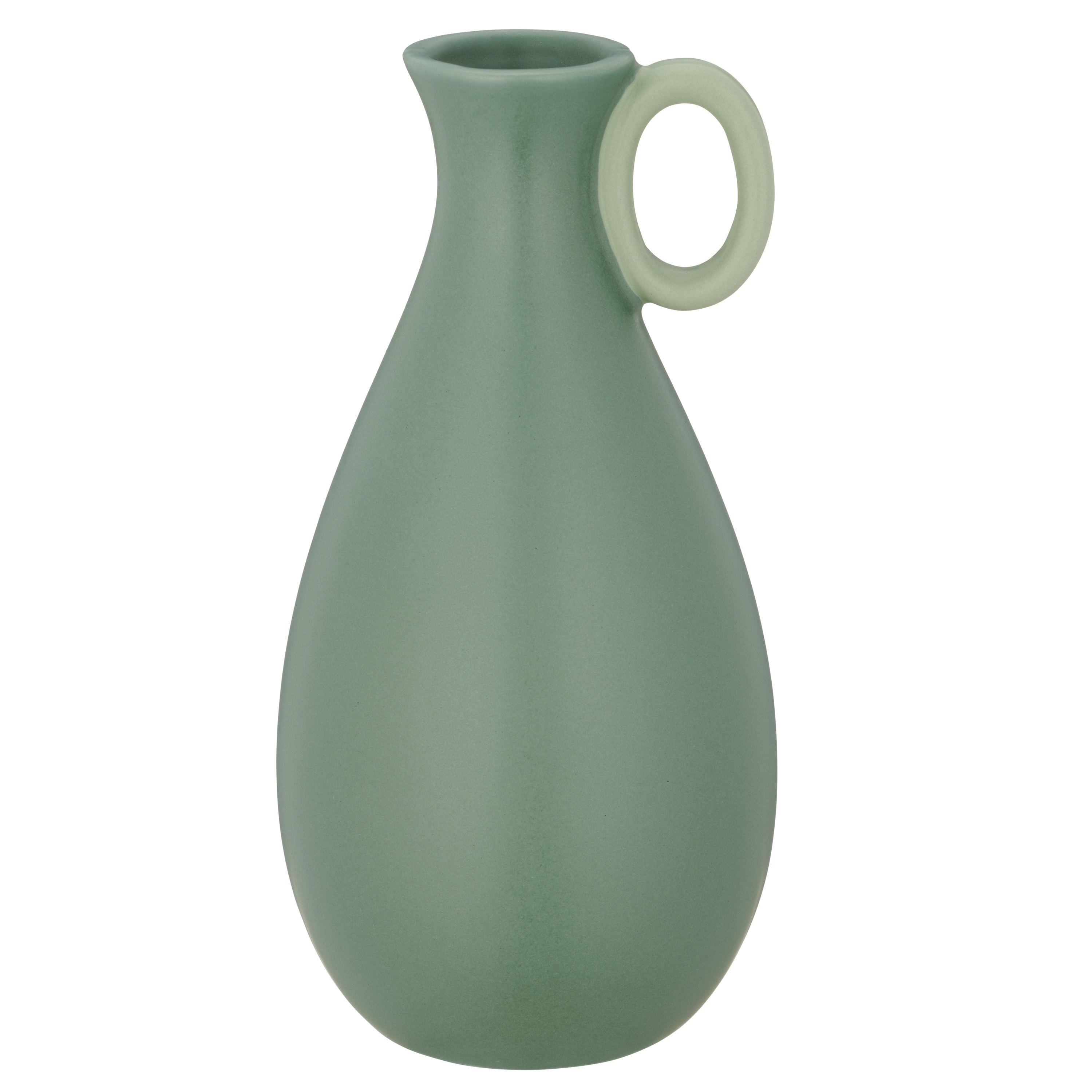 Gasper Vase Mit Henkel, Jade  | Schubiger Möbel