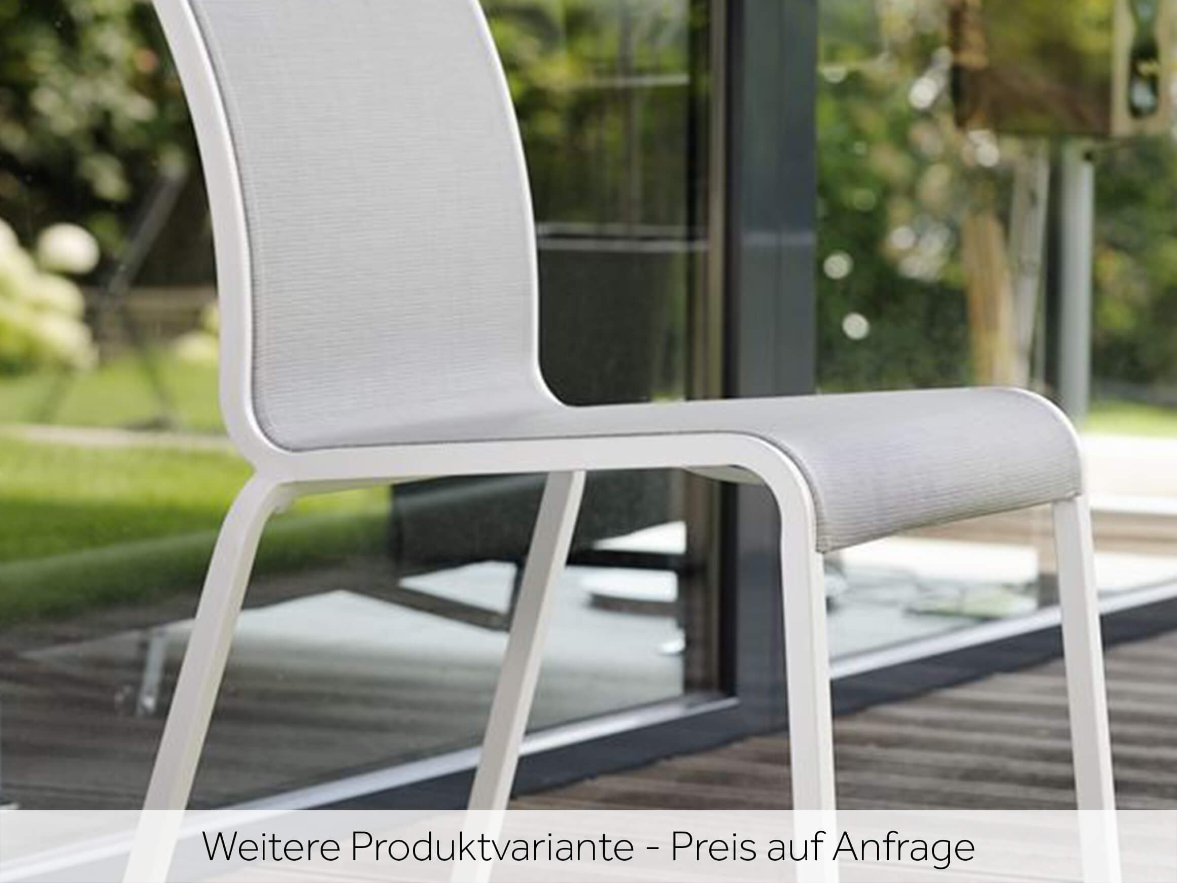 Gartenstuhl Oskar, Textilene, Grau, Stapelbar, b 57,5