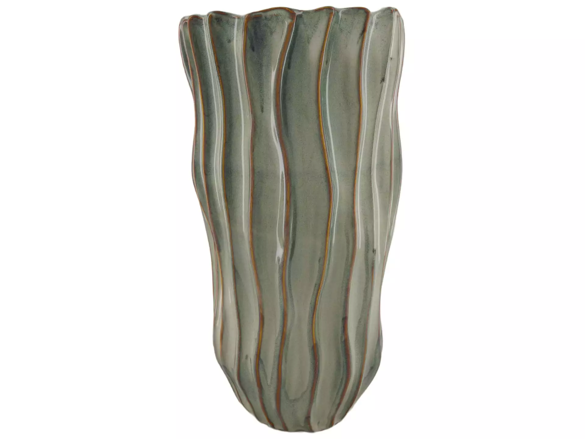 Vase Keramik Weiss H: 43 cm Decofinder