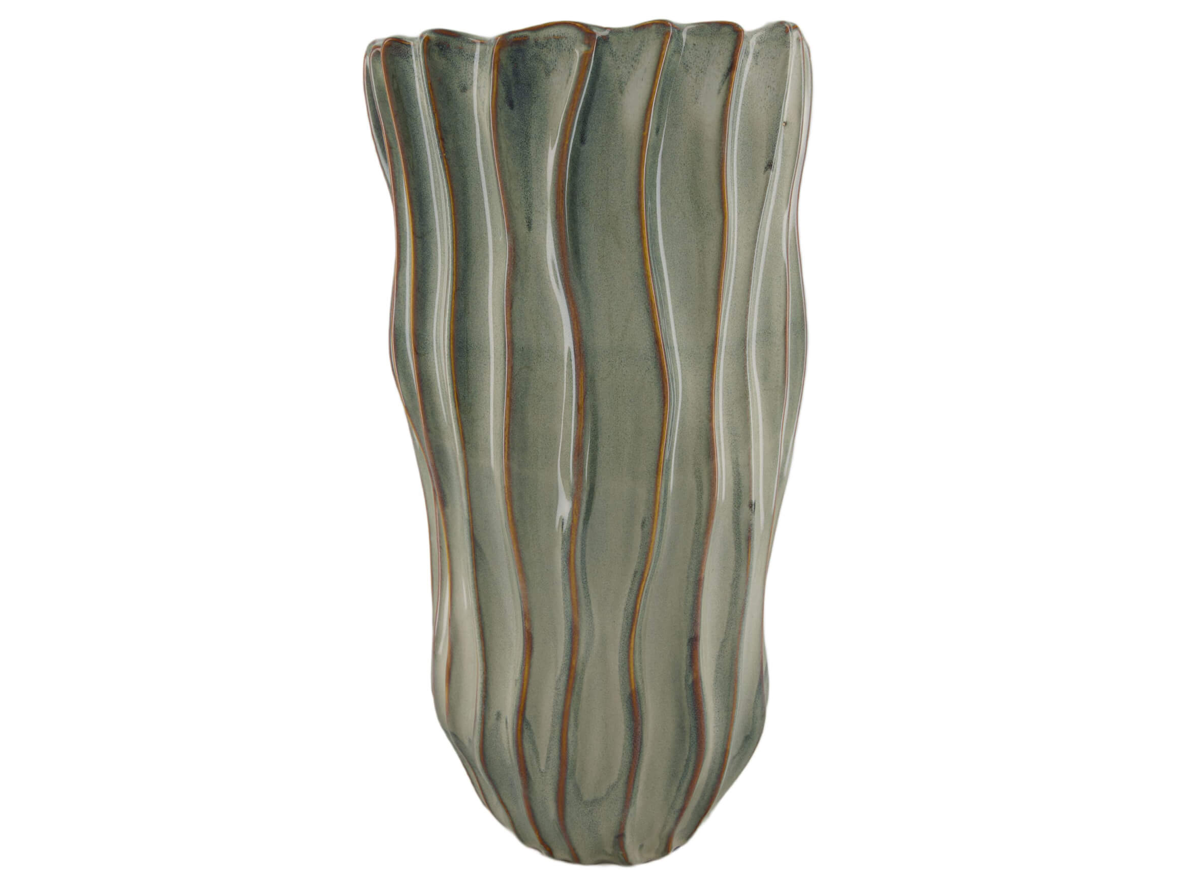 Vase Keramik Weiss H: 43 cm Decofinder