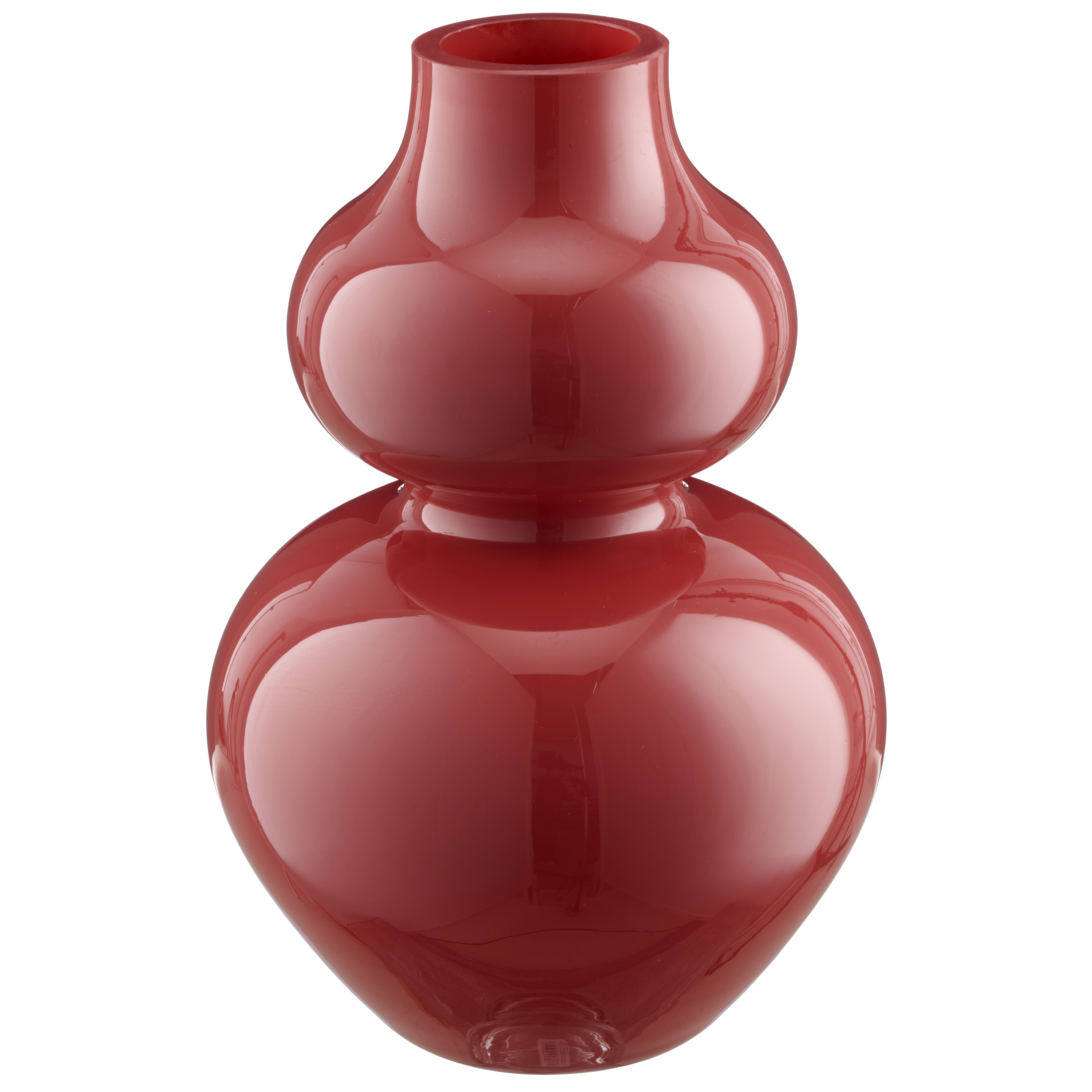 Vase Bubble, Glas, Amber von Roomio