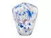 Vase Glas Blau Weiss Creme H: 31 cm Edg
