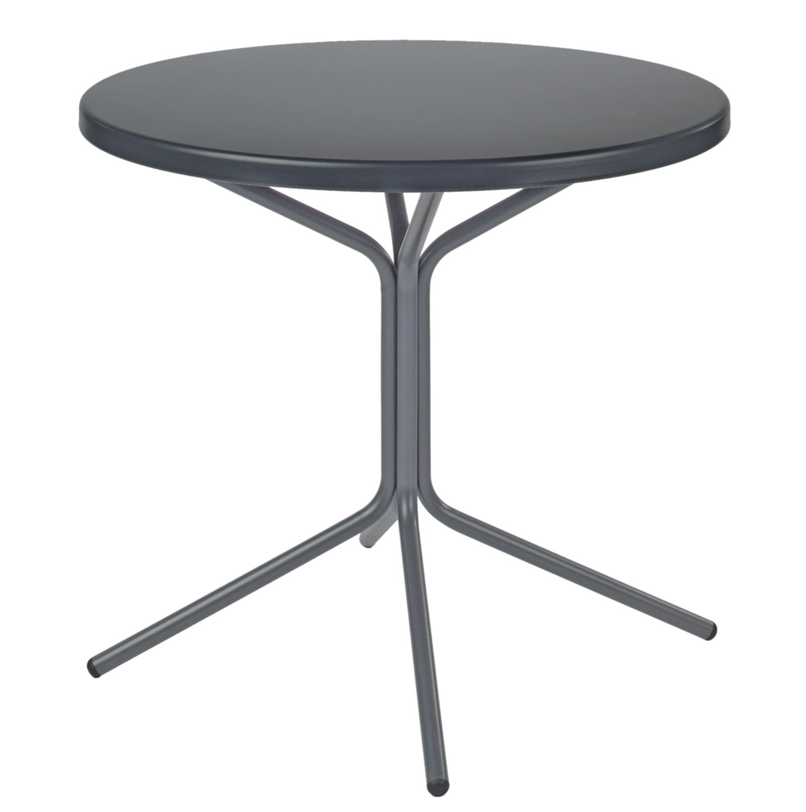 Metall-Bistrotisch Pix Rund von Schaffner / Farbe: Graphit / DxH: 80 x 72 cm