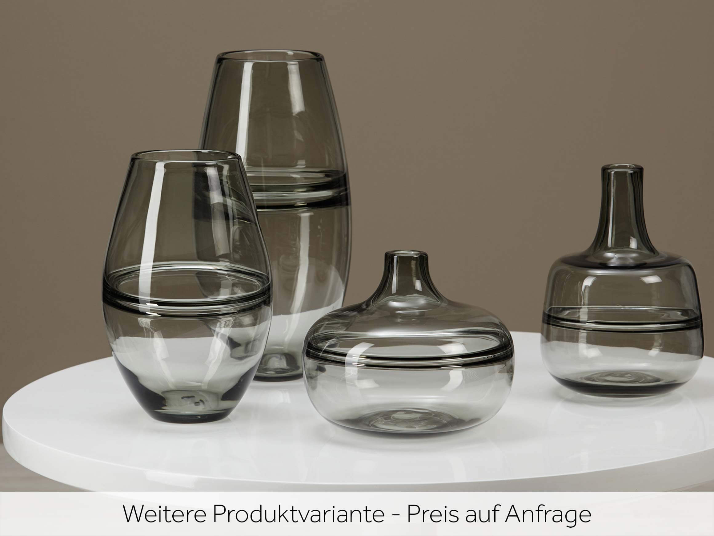 Vase Zenika Flasche Grau H: 24 cm Kaheku