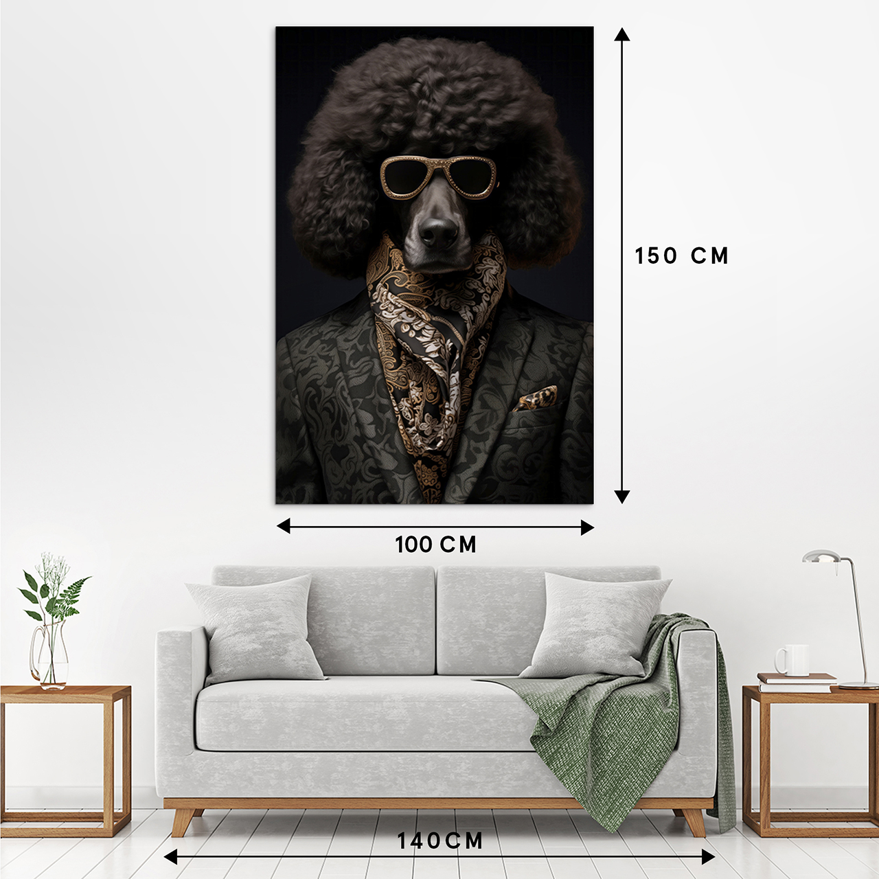 Canvas-Stylish Pudel-image LAND