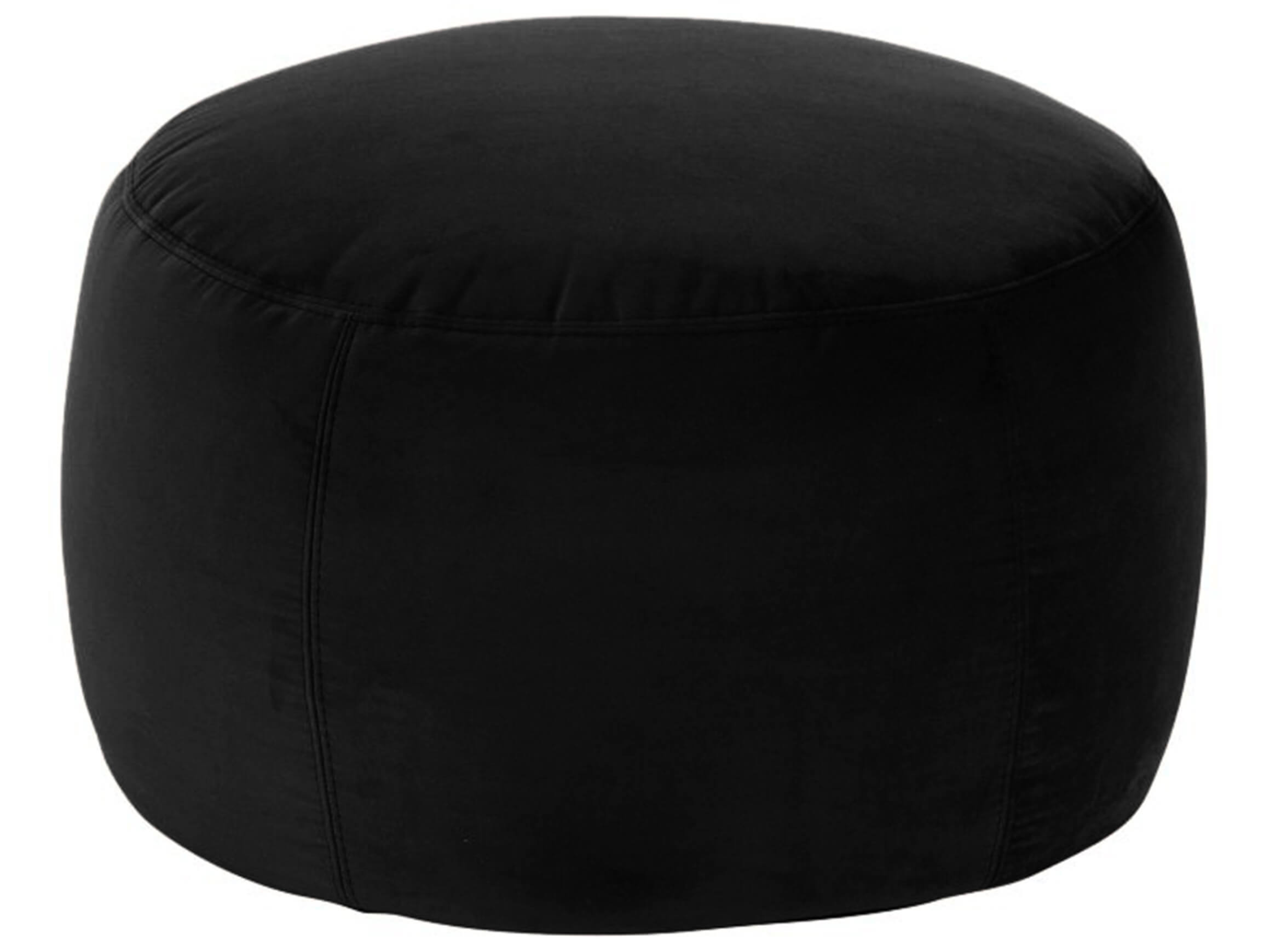 Hocker Annabelle Velvet D: 60 cm Candy / Farbe: Black / Material: Stoff