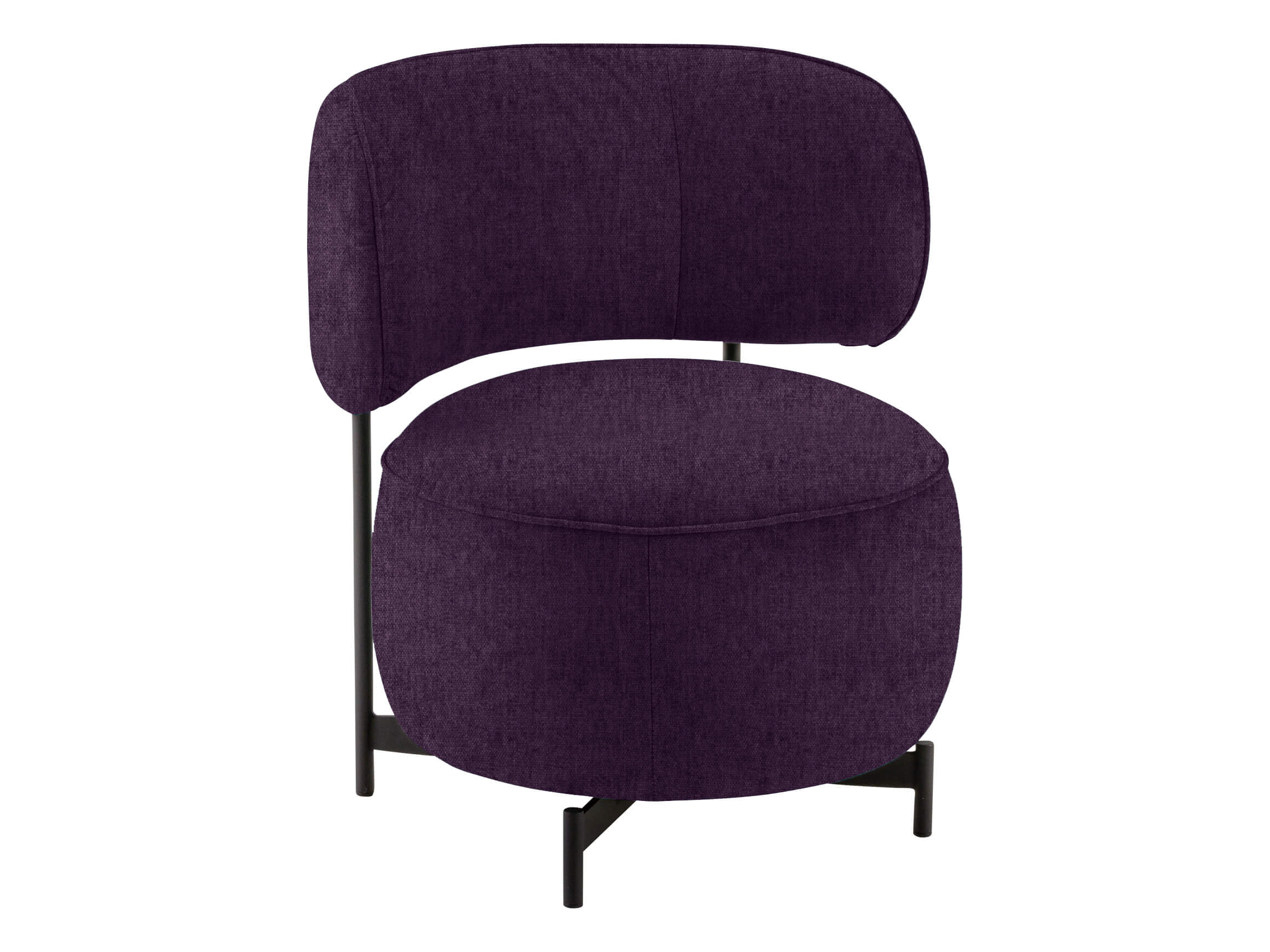 Sessel 8170 Basic Drehbar D: 68 cm Himolla / Farbe: Aubergine / Material: Stoff Basic