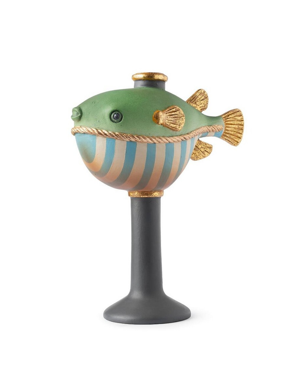 Abhika Kerzenständer Kugelfisch Grün H: 25 cm  | Schubiger Möbel