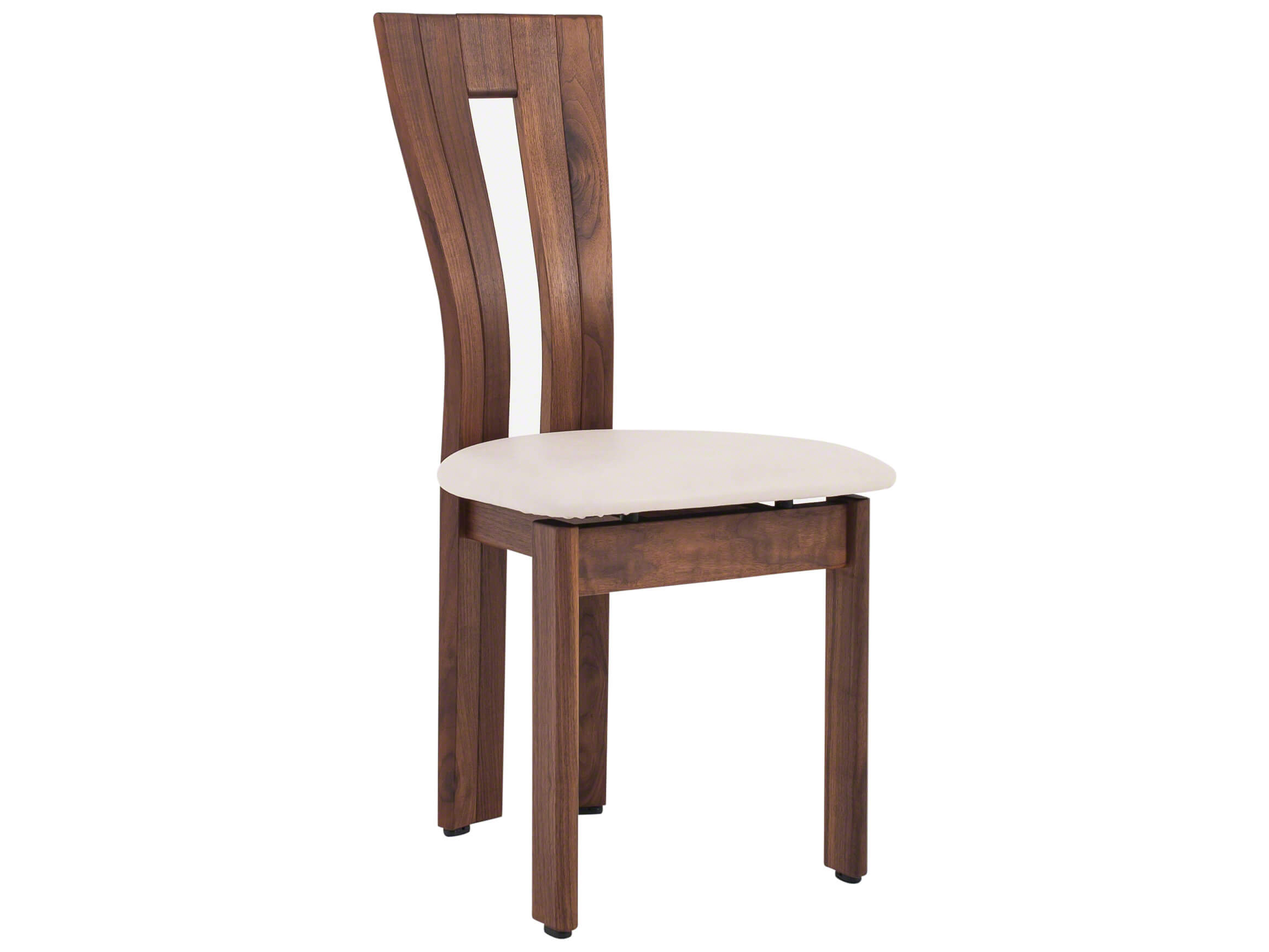 Chaise Graffito, noyer américain, l 44 cm p 56 cm h 92 cm