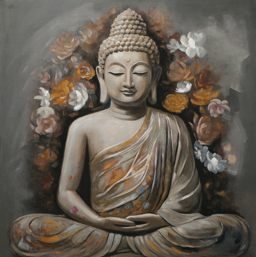 Gemälde-Flowered Buddha-image LAND