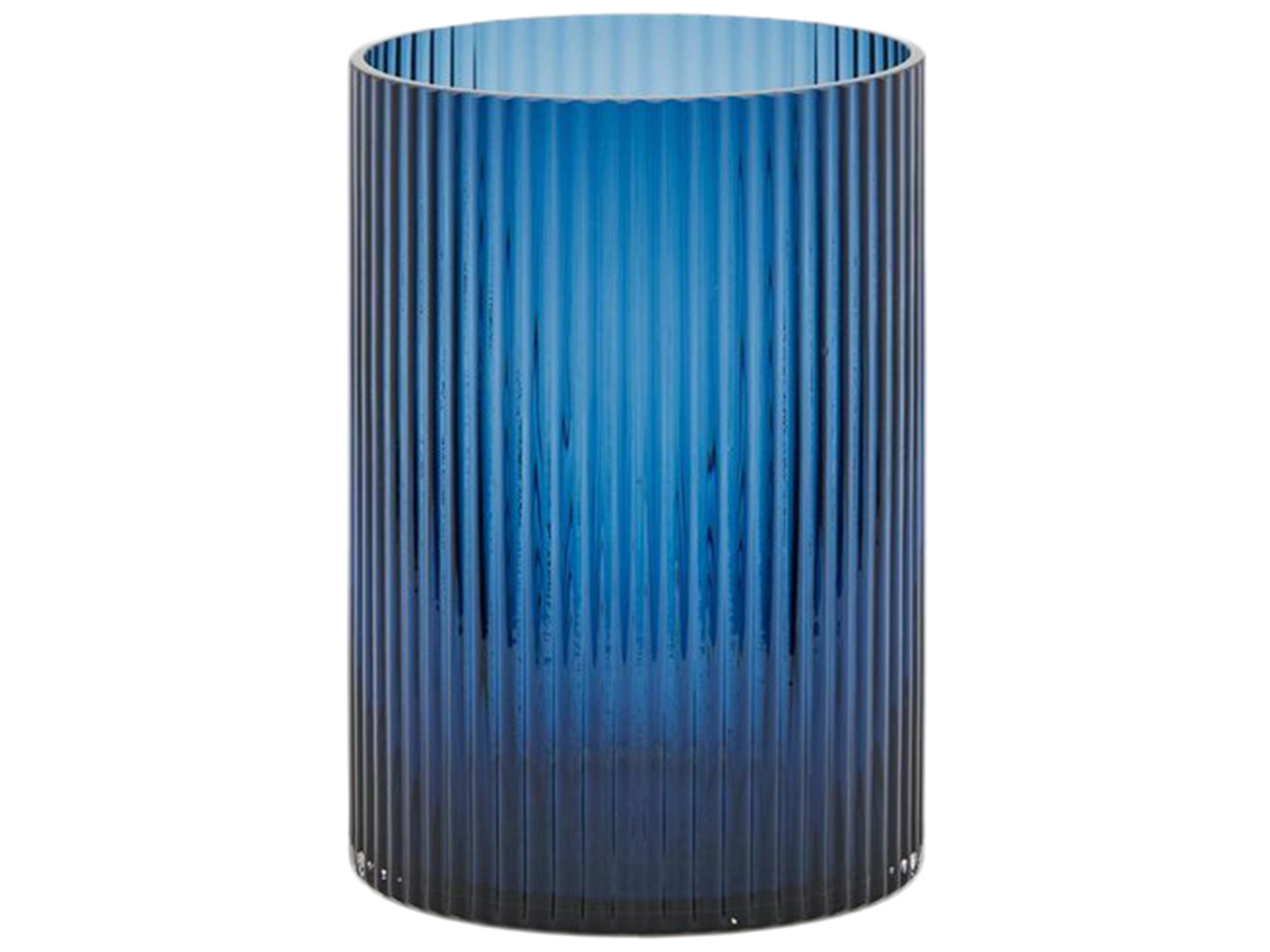 Vase Glas Dunkelblau H: 22 cm Edg