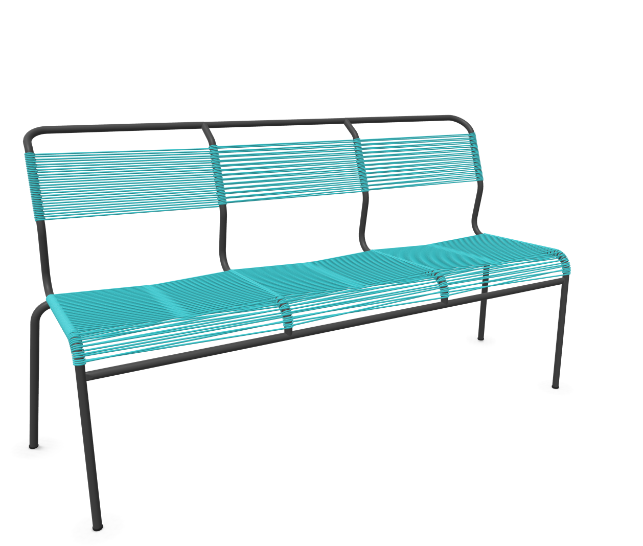 Schaffner Spaghetti-3er-Bank Säntis Blau | Schubiger Möbel