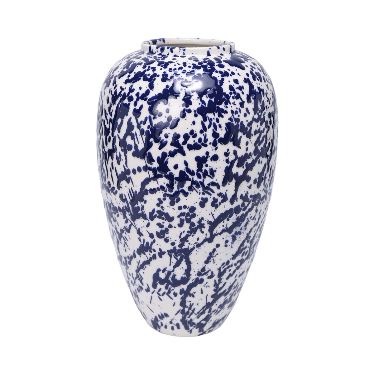 Vase Kalamos Keramik Blau Weiss Decofinder