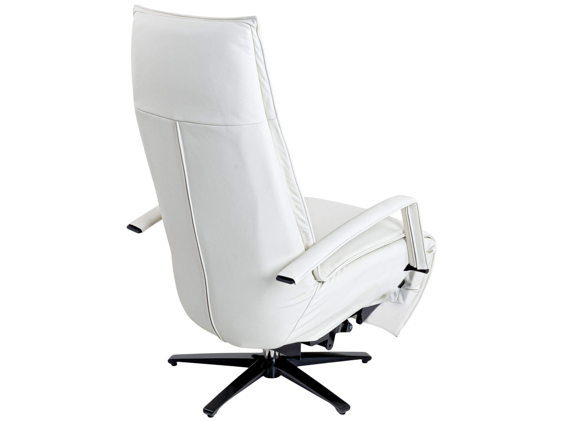 Relaxer Mirko Strässle / Colour: White / Cover material: Leather