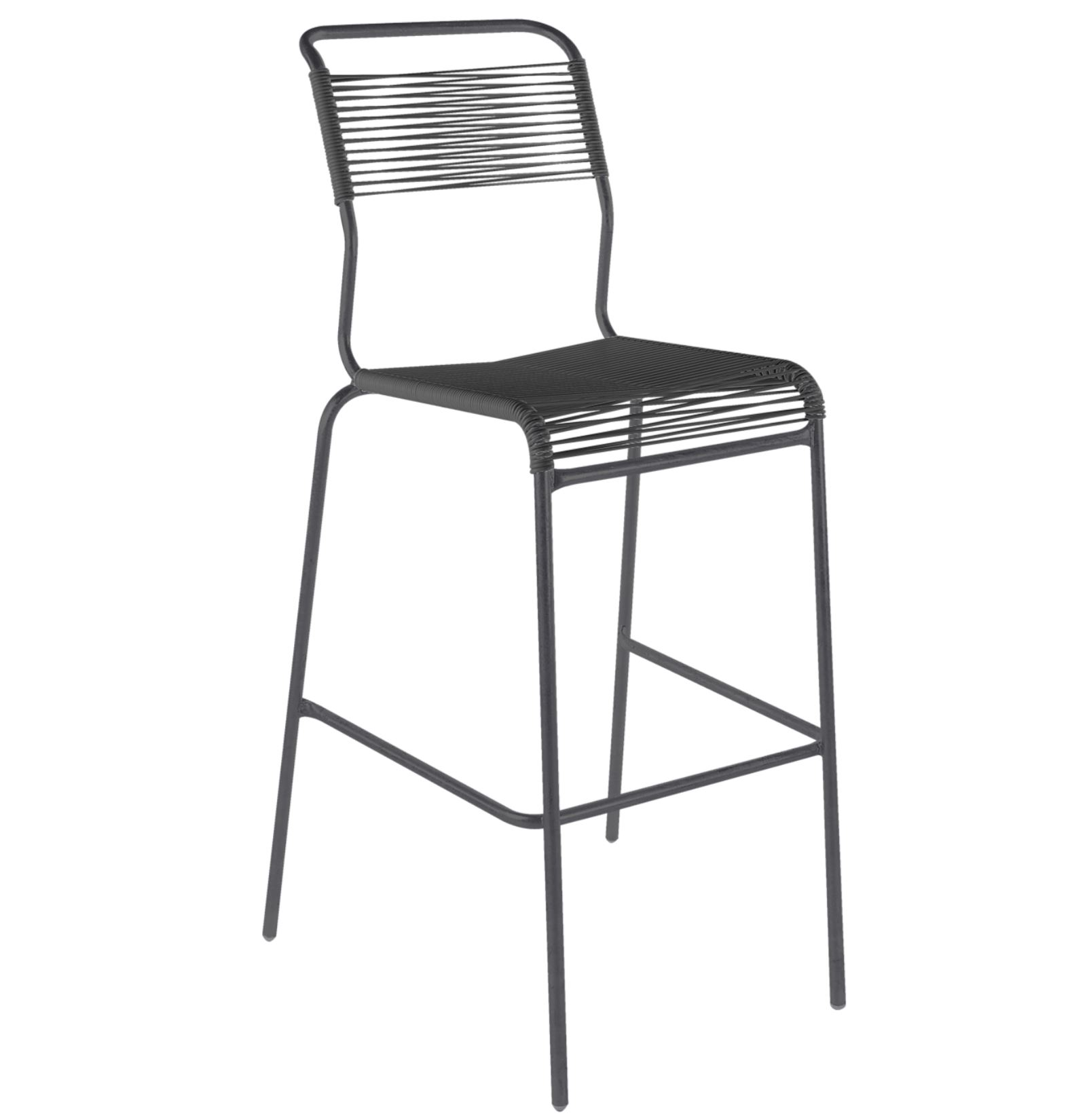 Bar-Spaghettistuhl Säntis Schaffner / Farbe: Anthrazit