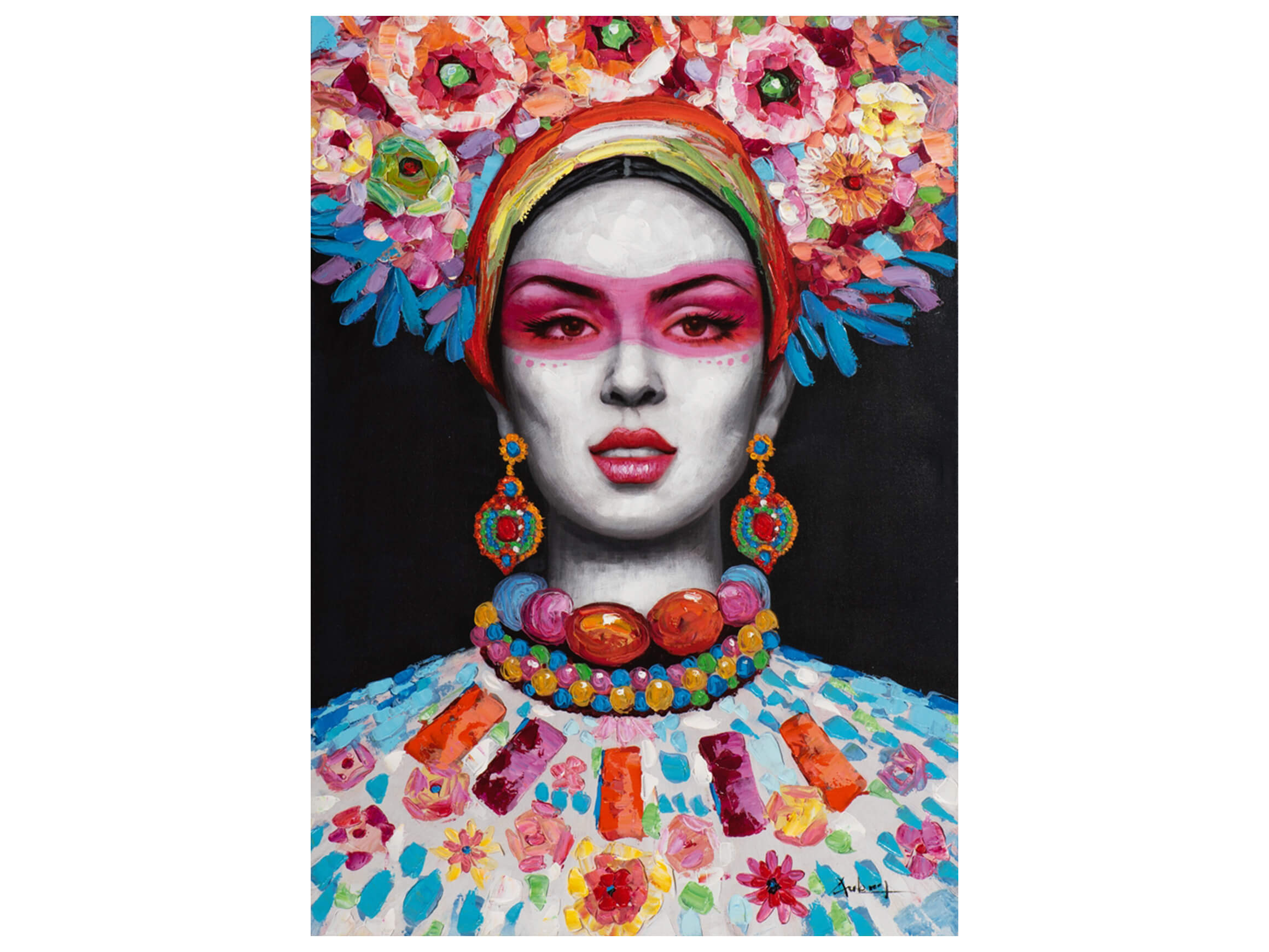 Bild Frau mit Blumen Dekoration image LAND