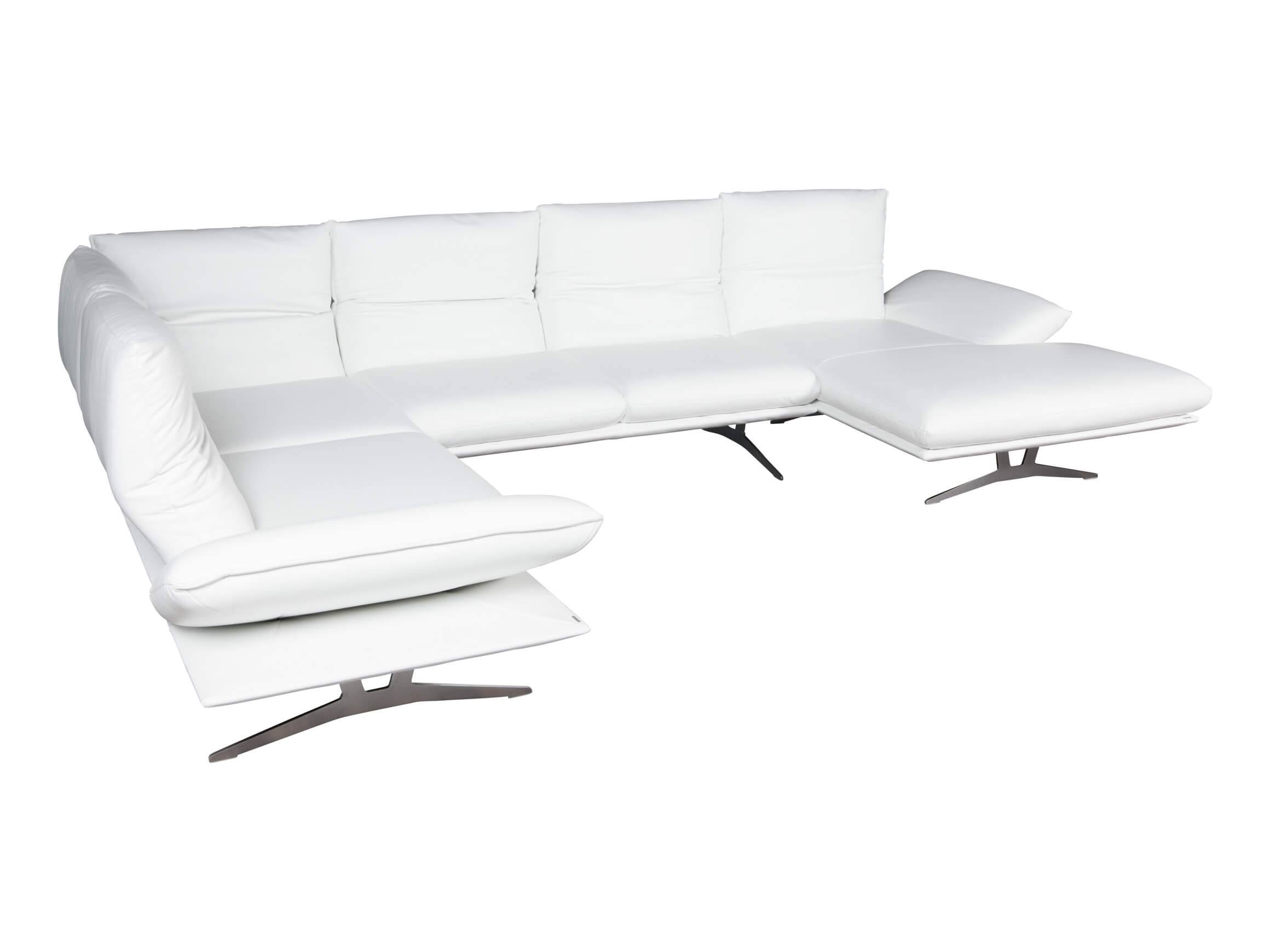Ecksofa Faraya Wohnlandschaft Koinor / Farbe: White / Bezugsmaterial: Leder