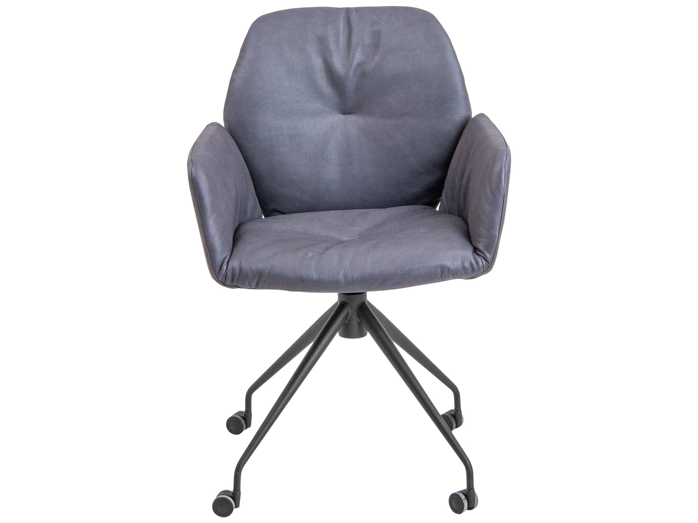 Armlehnstuhl Montreux Mobitec / Farbe: Anthracite / Bezugsmaterial: Leder