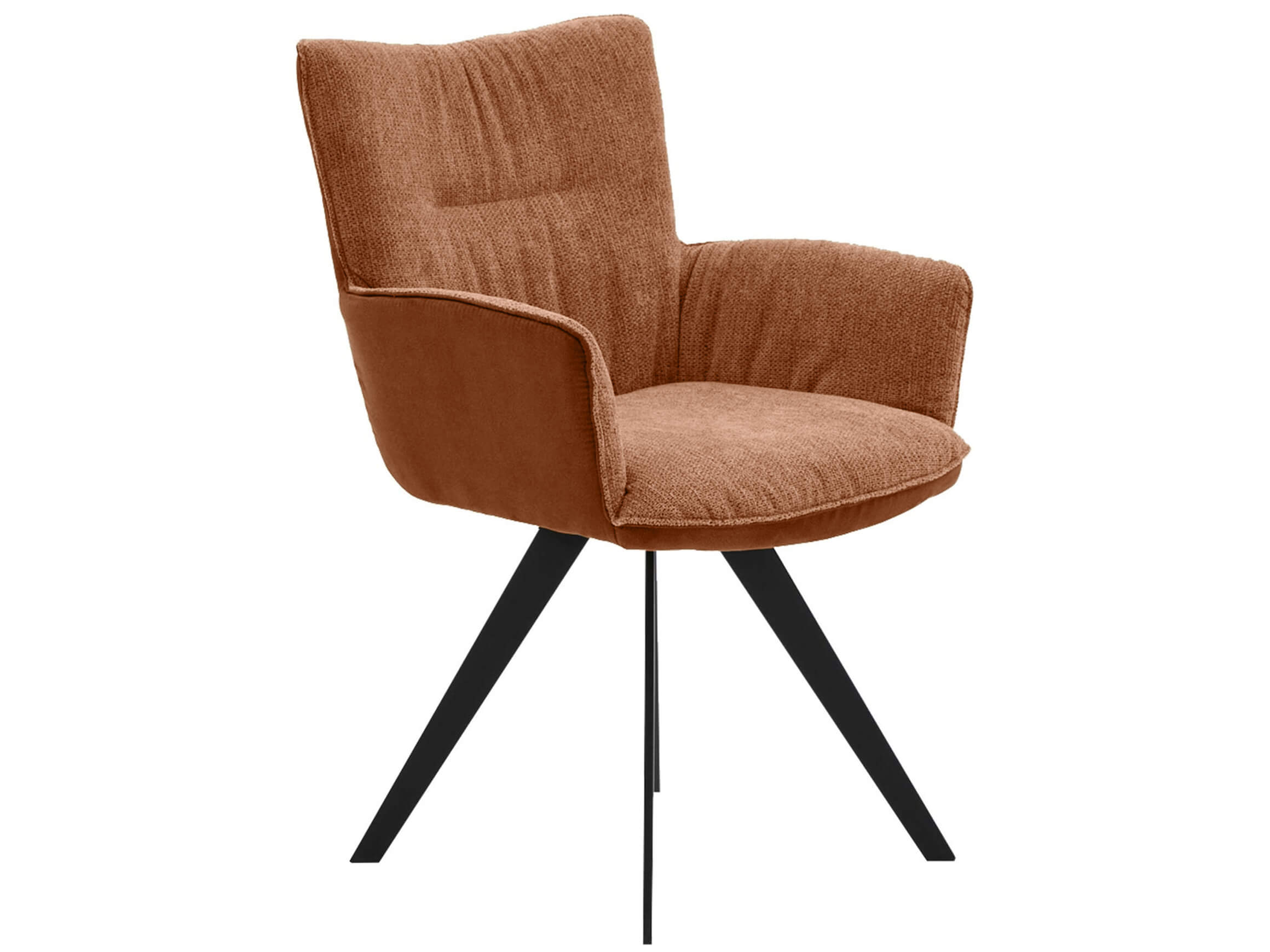 Armlehnstuhl Pancho Eisenstativ Niehoff / Farbe: Cognac / Bezugsmaterial: Microfaser Stoff