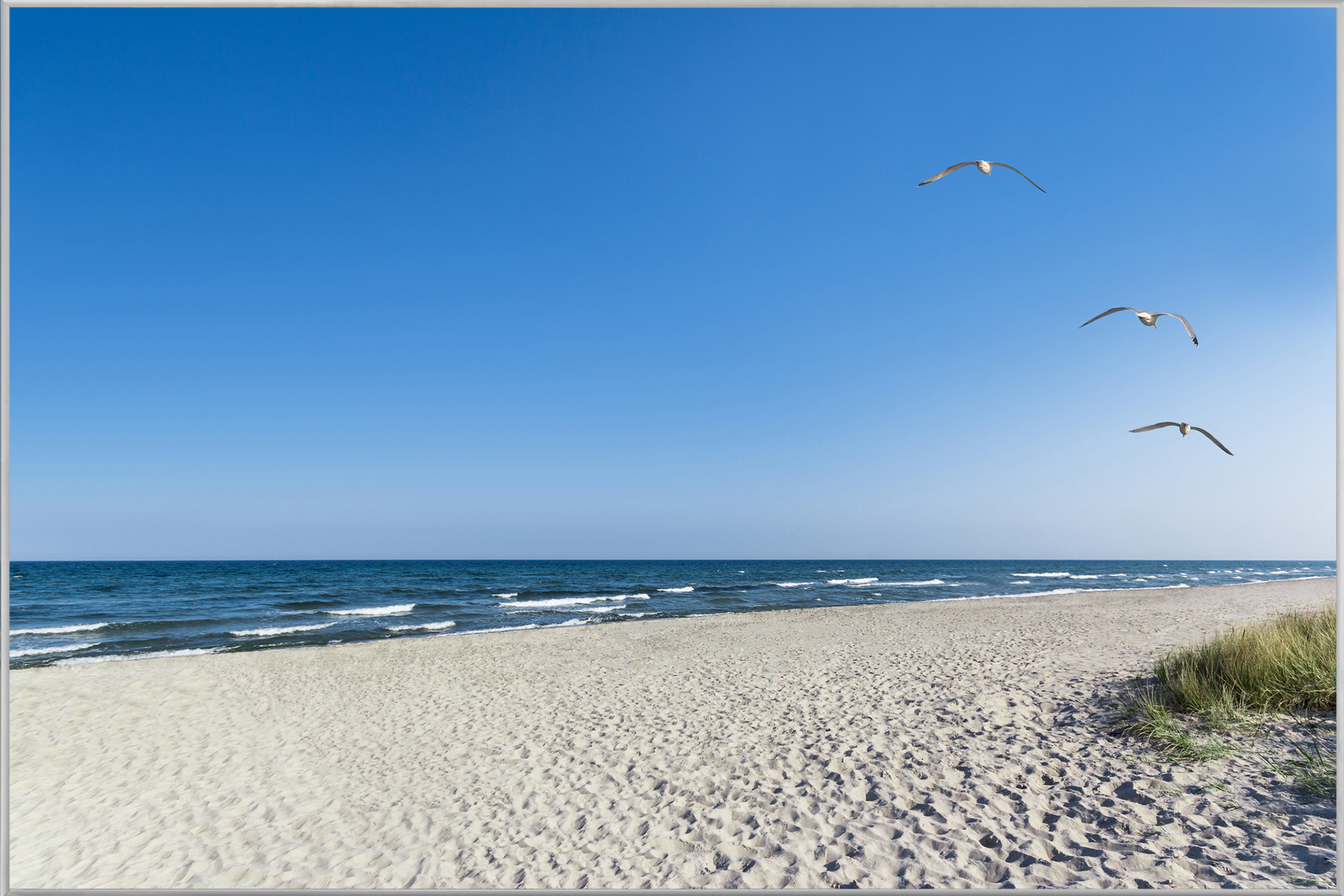 Bild mit Rahmen-Einsamer Strand-image LAND