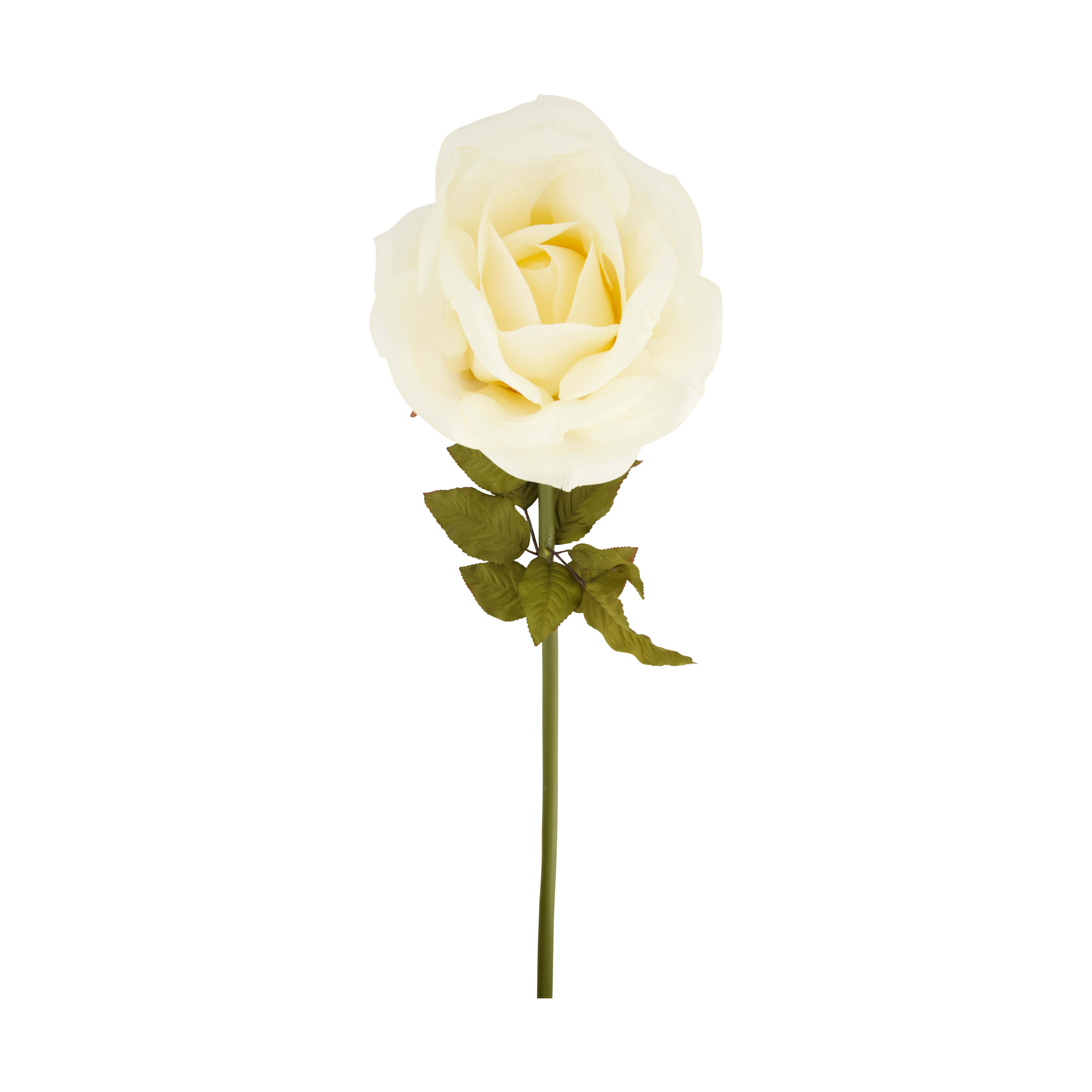 Decofinder Kunstblumen Rose, Weiss D: 100 cm  | Schubiger Möbel