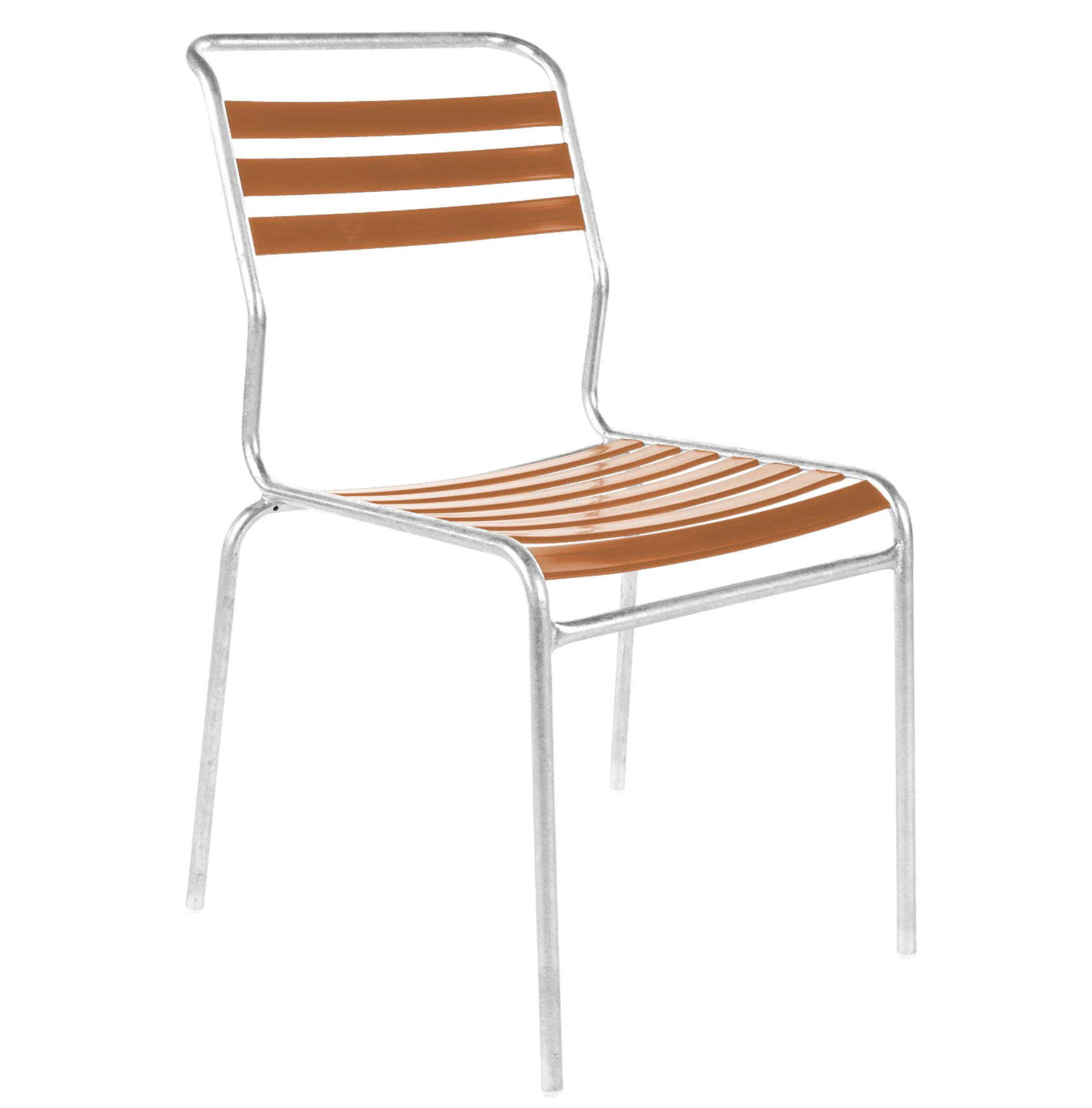 Lättli-Stuhl Säntis Feuerverzinkt von Schaffner / Farbe: Terracotta / Grösse: 44 x 60 cm