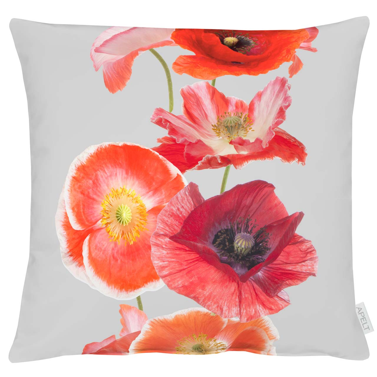 Kissenhülle Mohn Weiss 50x50 cm Apelt / Farbe: