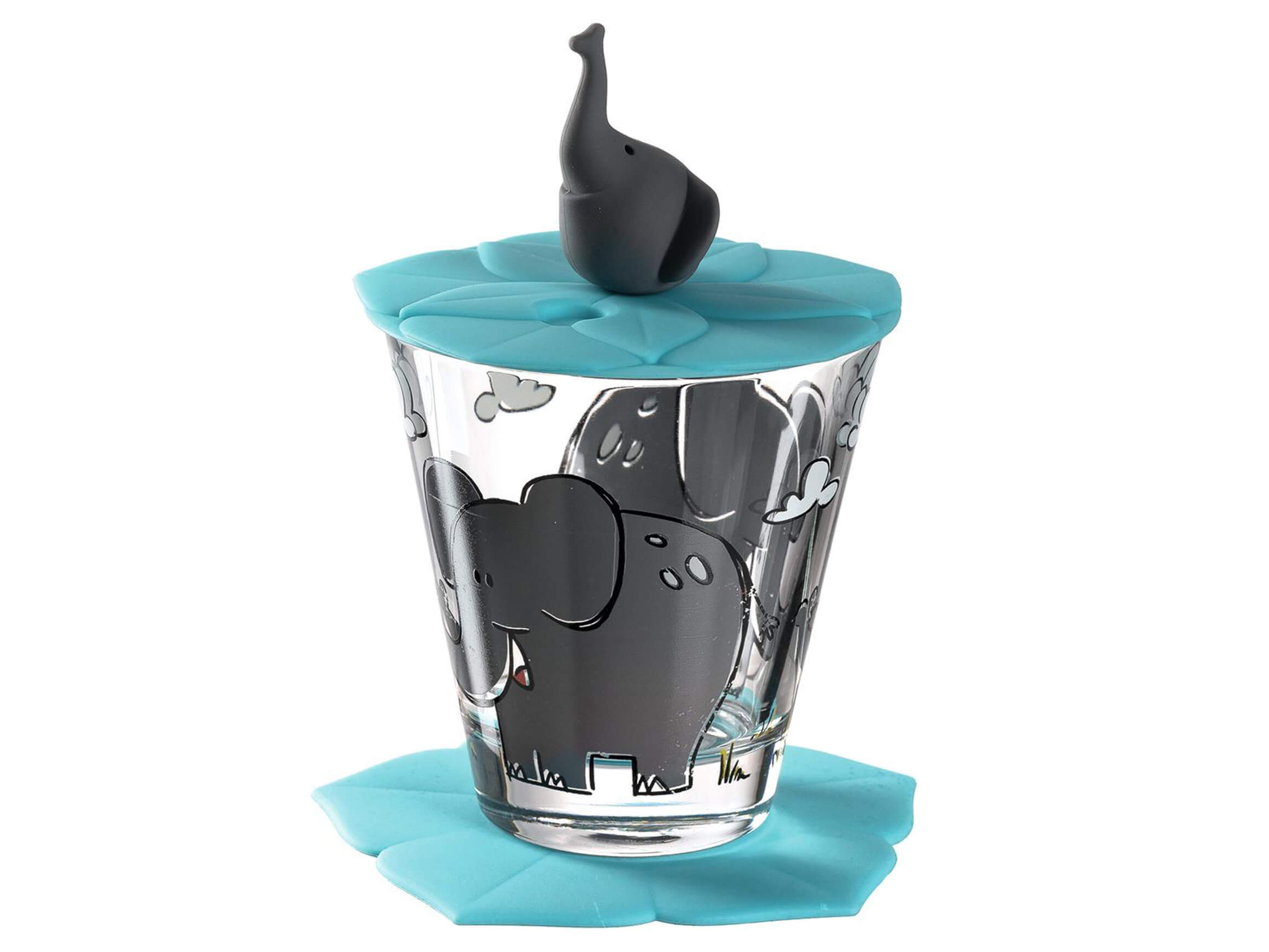 Leonardo Drinking glass for children Bambini Elephant, 215 Ml, 3-piece
