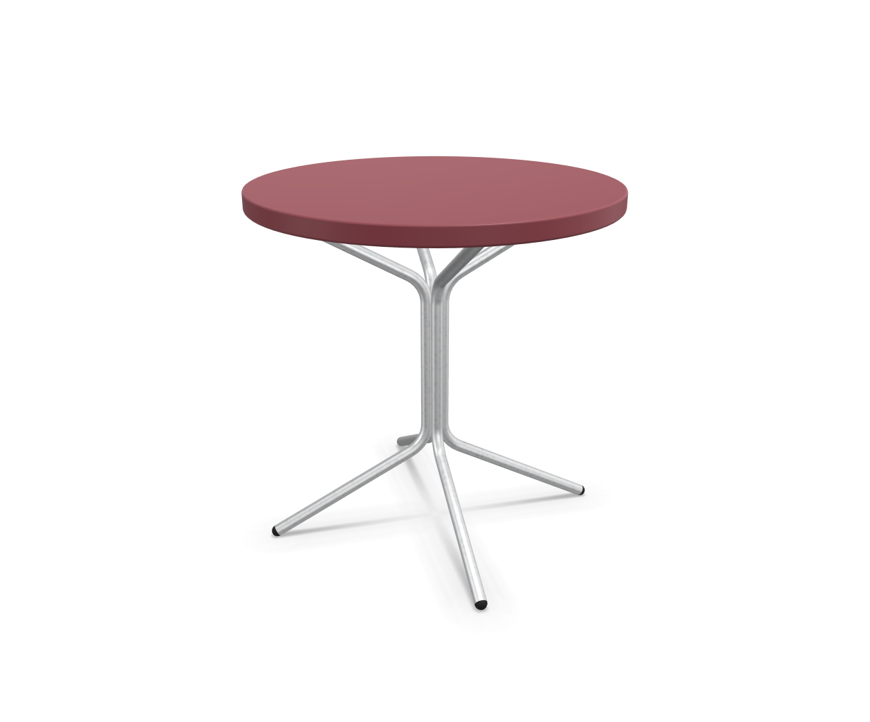 Metall-Beistelltisch Pix Rund Feuerverzinkt von Schaffner / Farbe: Bordeaux / DxH: 54 x 54 cm