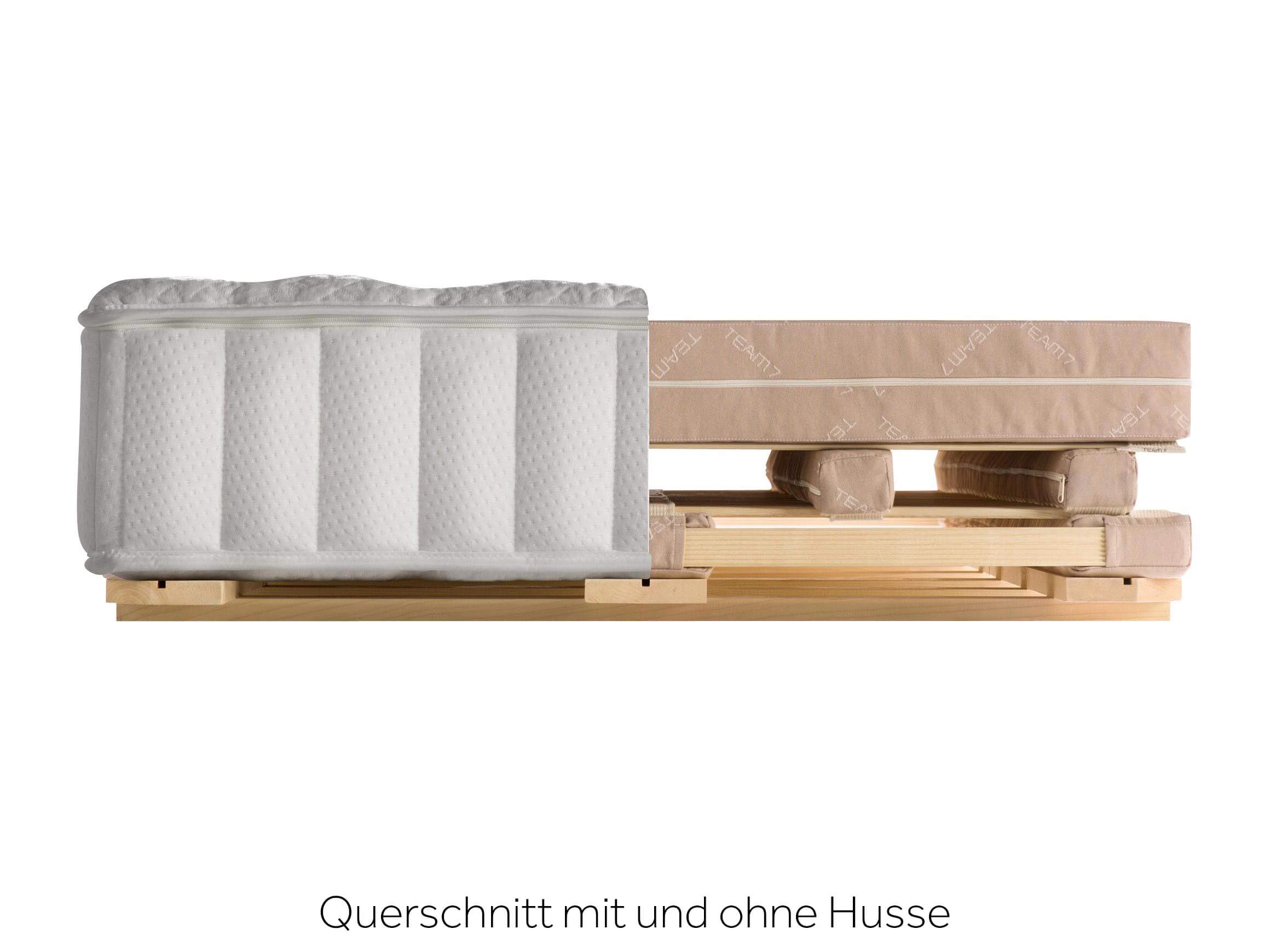 Schlafsystem Aos Fichte mit Husse Team 7 / Grösse: 90 x 200 /Matratzenhärte: weich