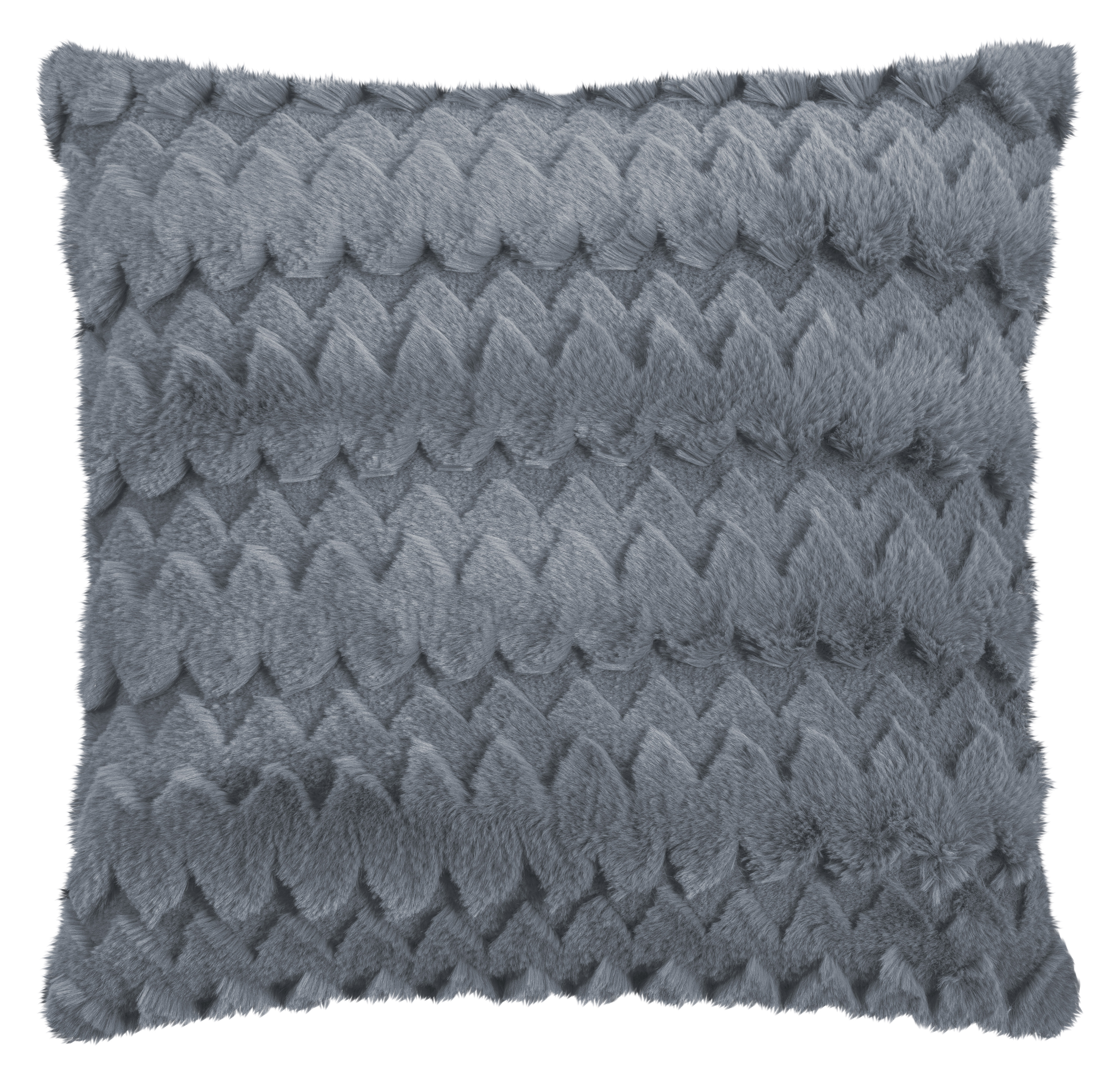 Kissenhülle Plush, Mittelgrau Magma