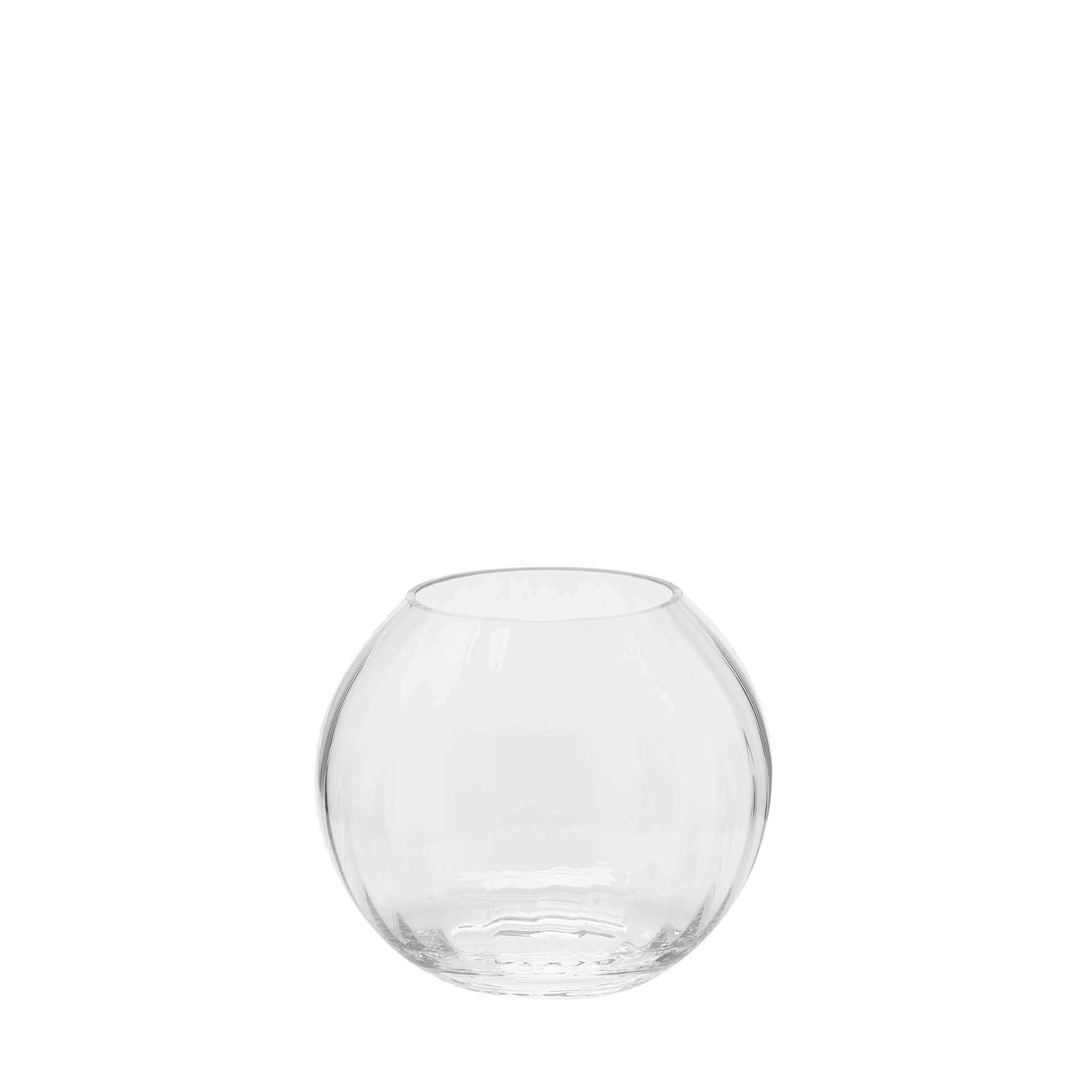 Edg Vase Kugel Optisch Glas H: 17 cm  | Schubiger Möbel