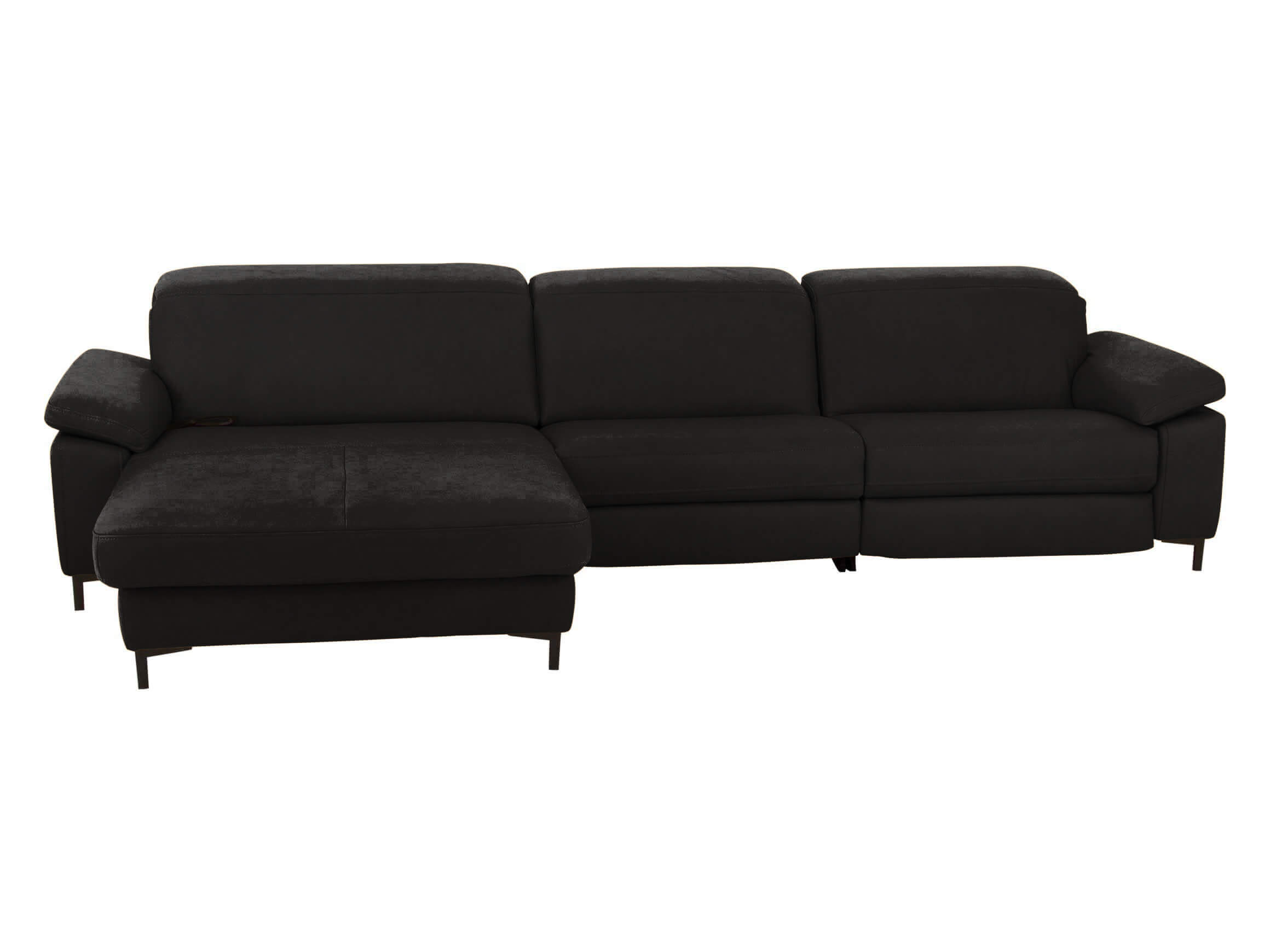 Ecksofa Kriens Basic Polipol / Farbe: Anthrazit / Material: Leder Basic