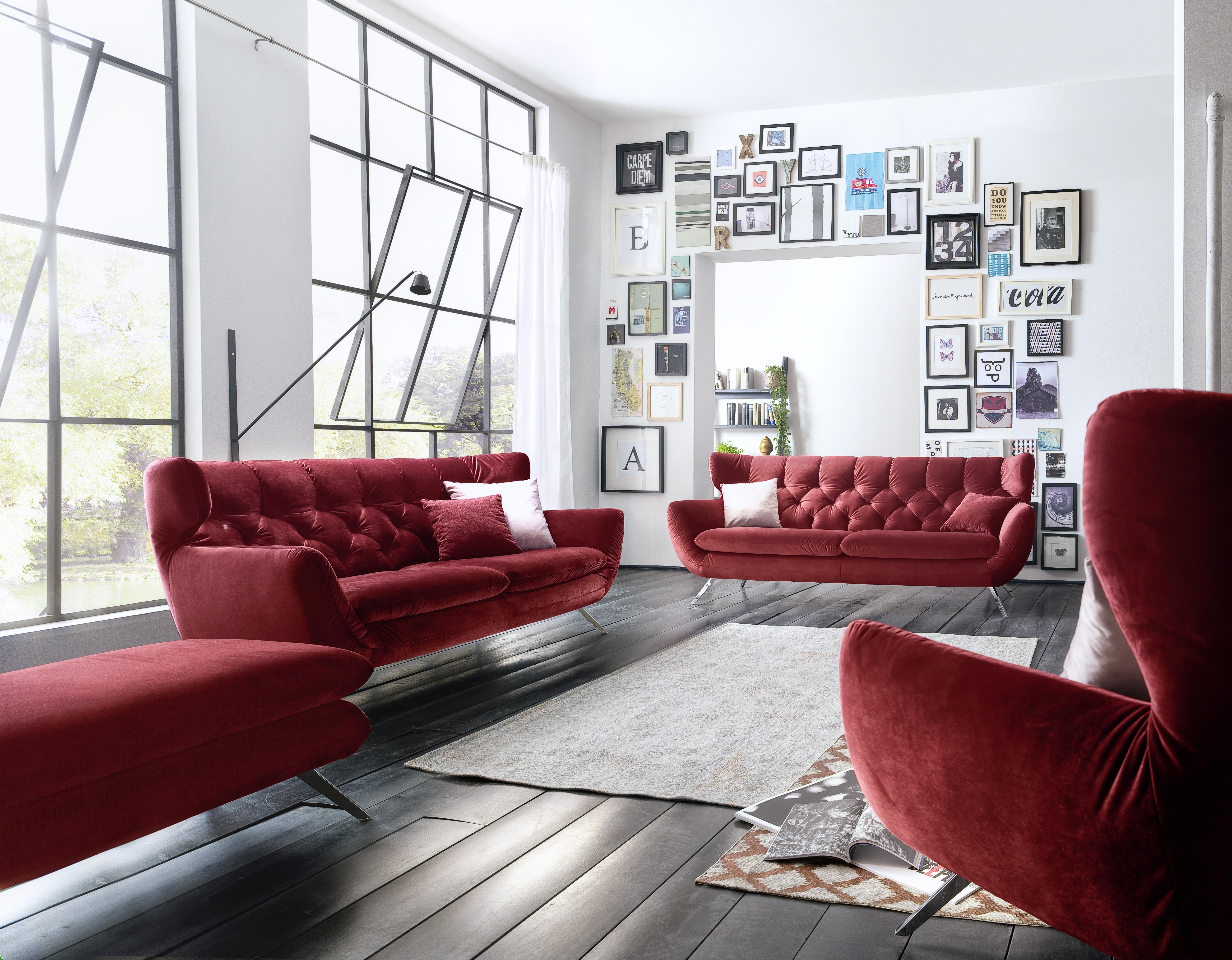 Liegesofa Santa fe Basic Candy / Farbe: Steel / Material: Stoff Basic
