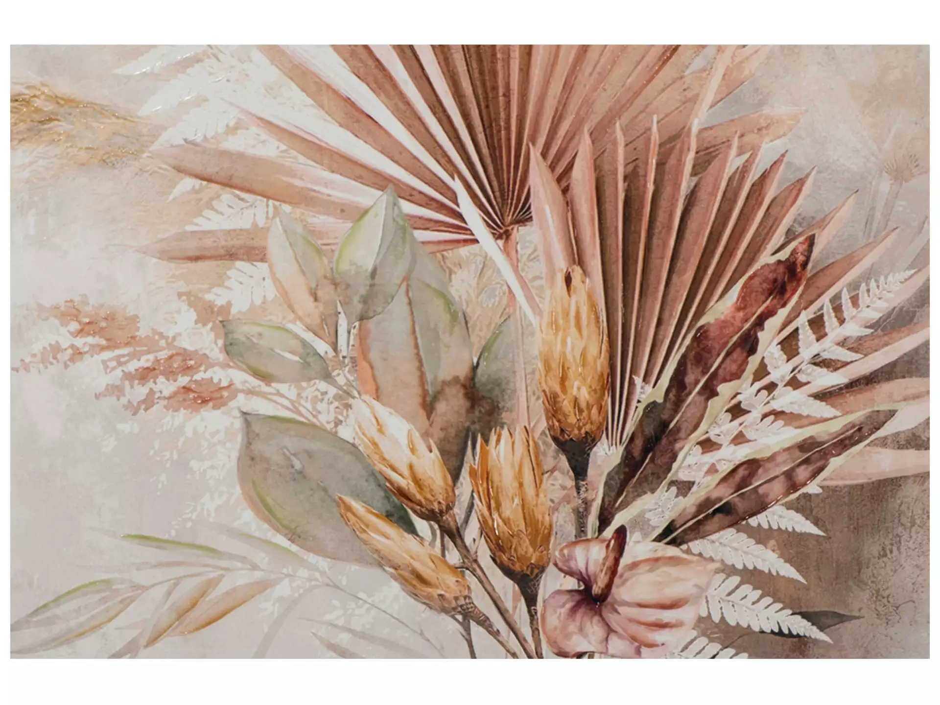 Bild mit Rahmen Palmblätter in Vase image LAND