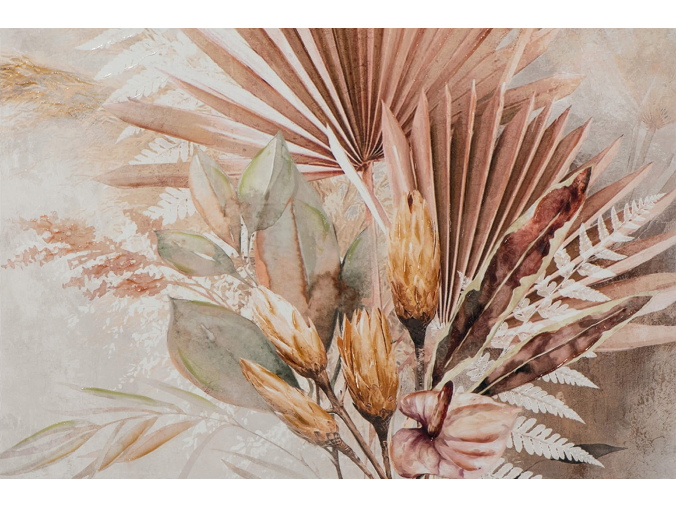 Bild mit Rahmen Palmblätter in Vase image LAND