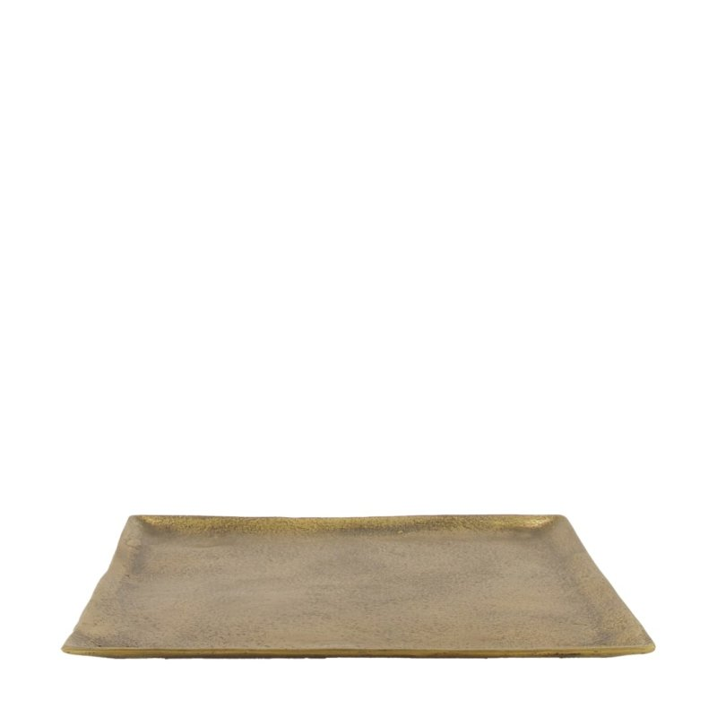 Teller Aluminium Gold D: 25 cm Decofinder / Farbe: