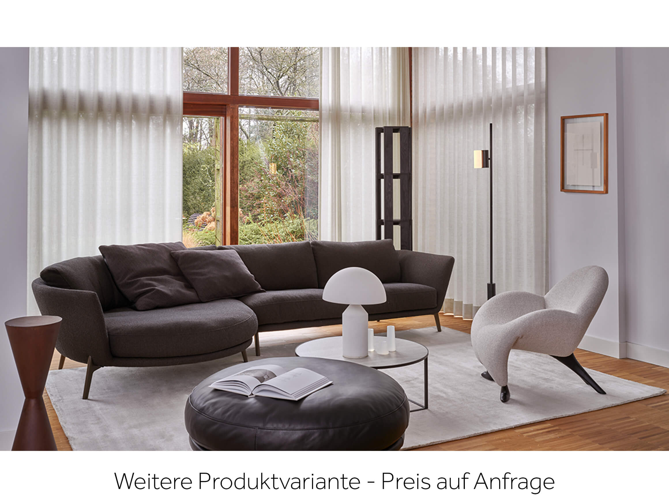 Sessel Papageno Leolux / Farbe: Kobalt / Bezugsmaterial: Leder