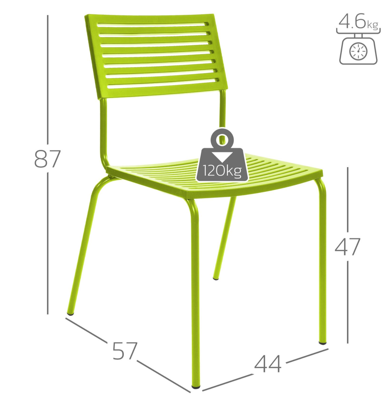 Gartenstuhl Lamello ohne Armlehne Schaffner / Farbe: Anthrazit