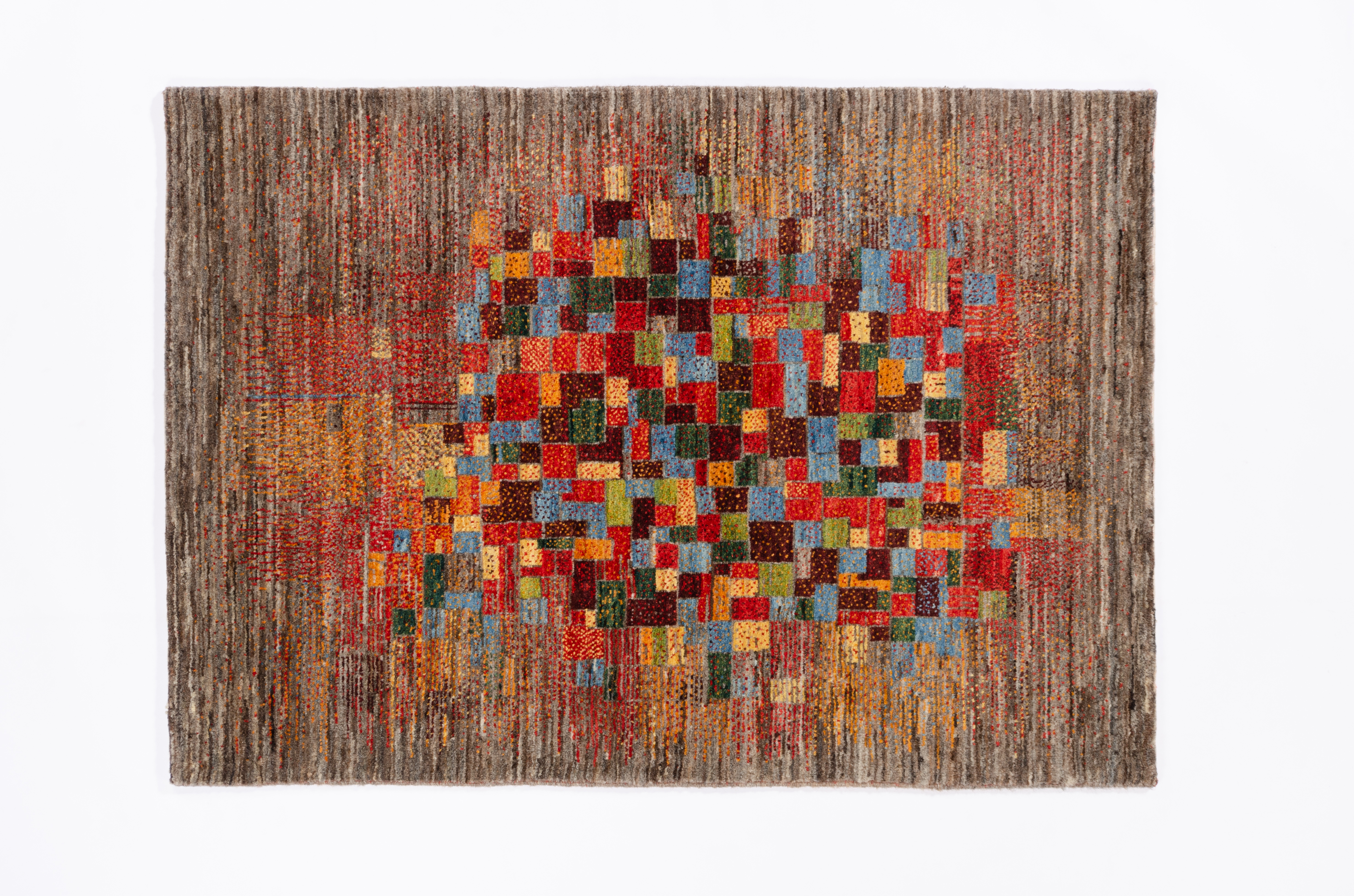 Nomadenteppich Lori Fein Negra/ Farbe: Hellgrau / Masse (BxT) :107x150 cm