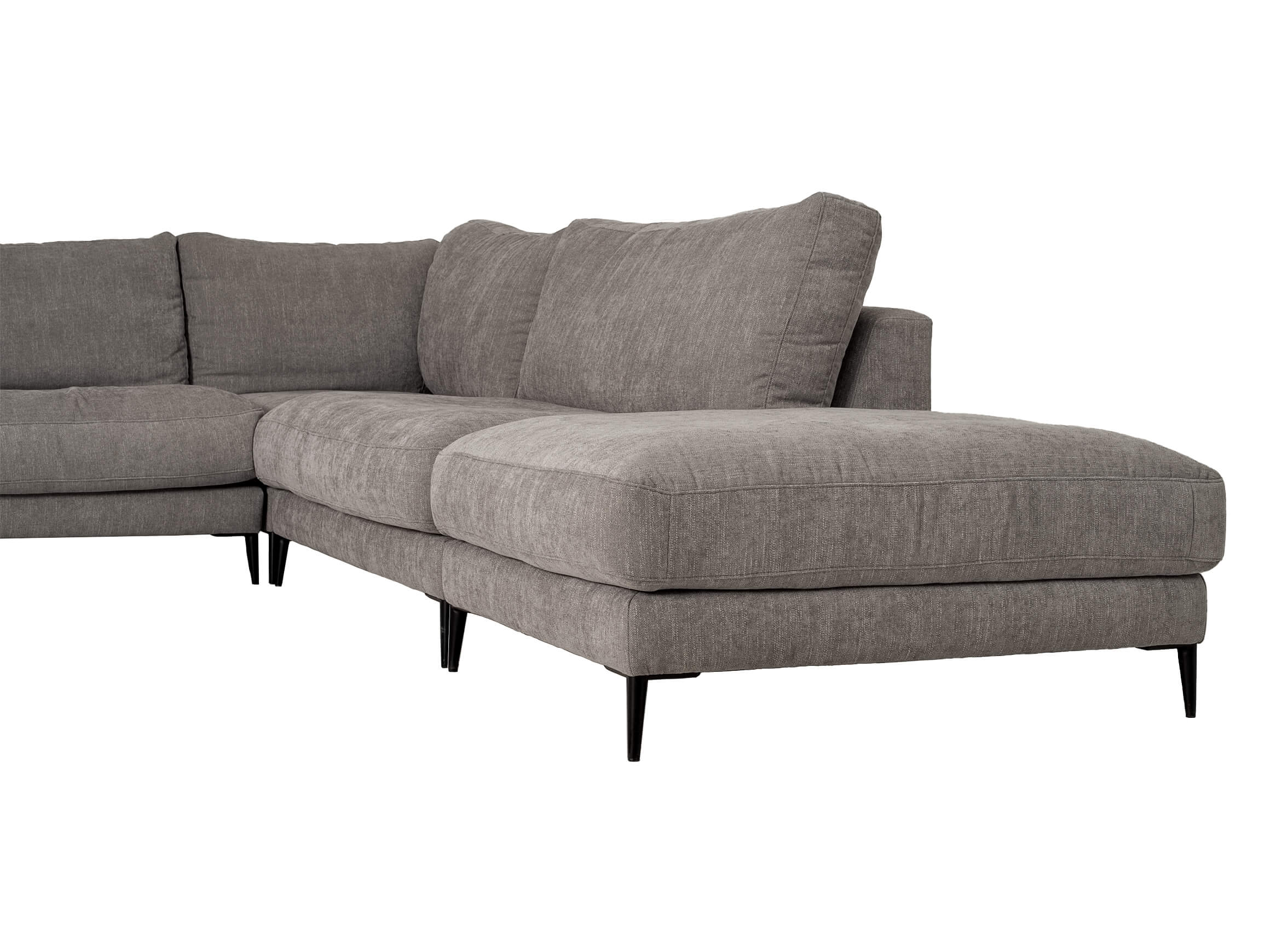 Ecksofa Umberto Candy / Farbe: Light-Grey / Bezugsmaterial: Stoff