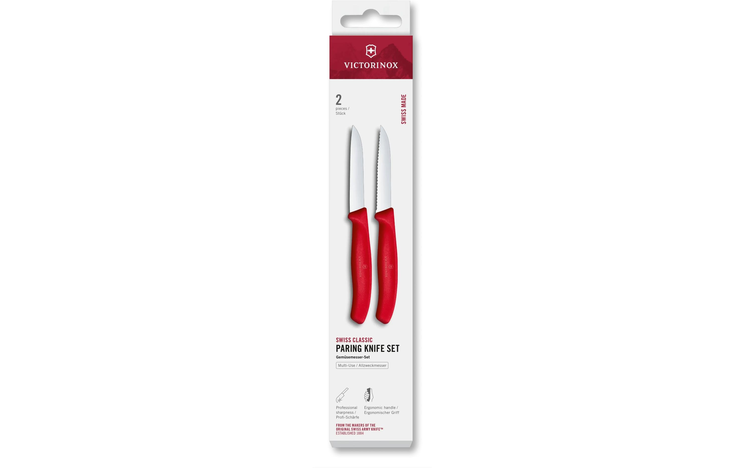 Messer-Set Swiss Classic, 8 cm, 2 Stück Von Victorinox Alltron / Farbe: Rot