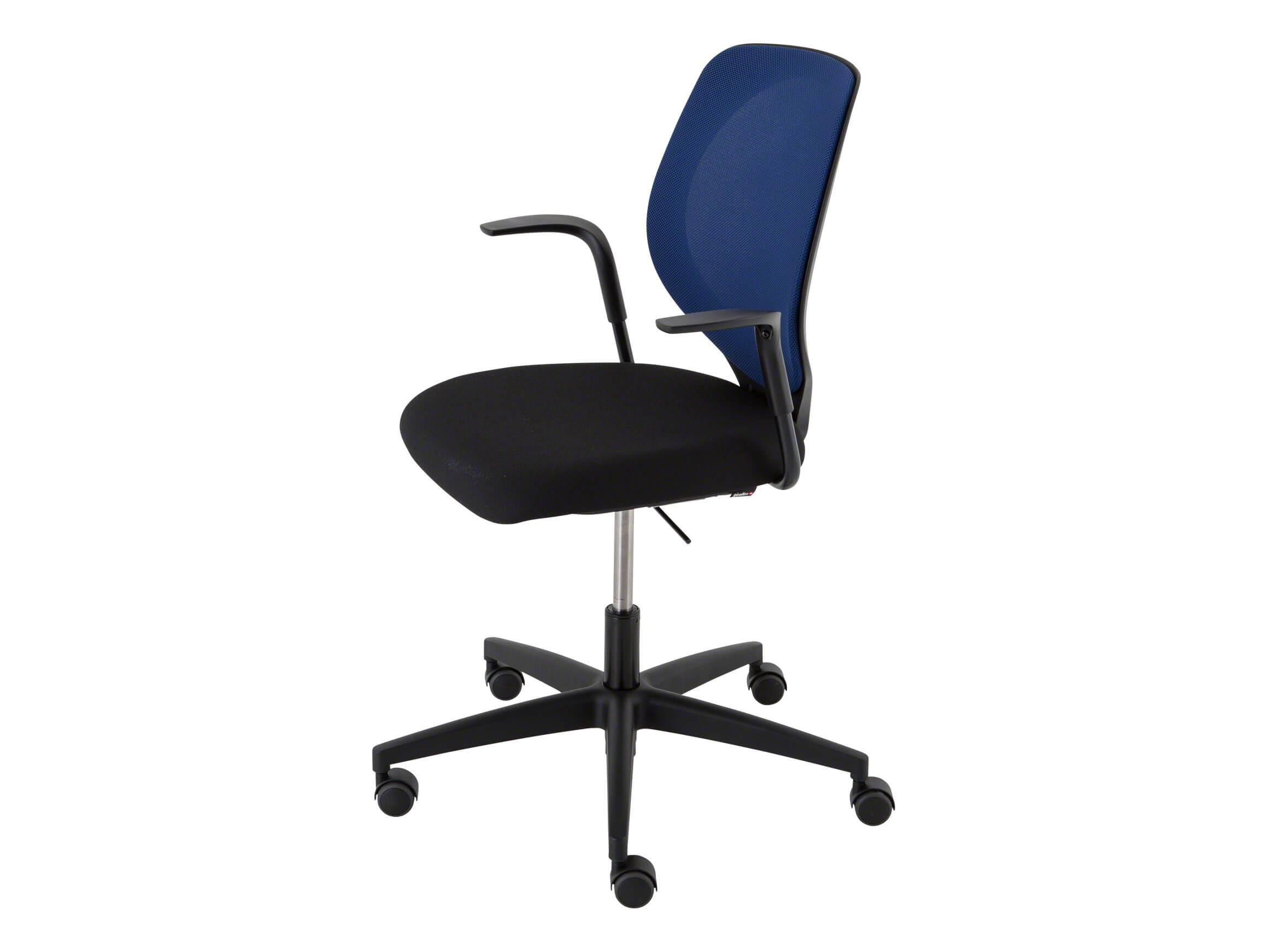 Bürostuhl Giroflex 353, Stoff Blau-Schwarz, b 70 cm t