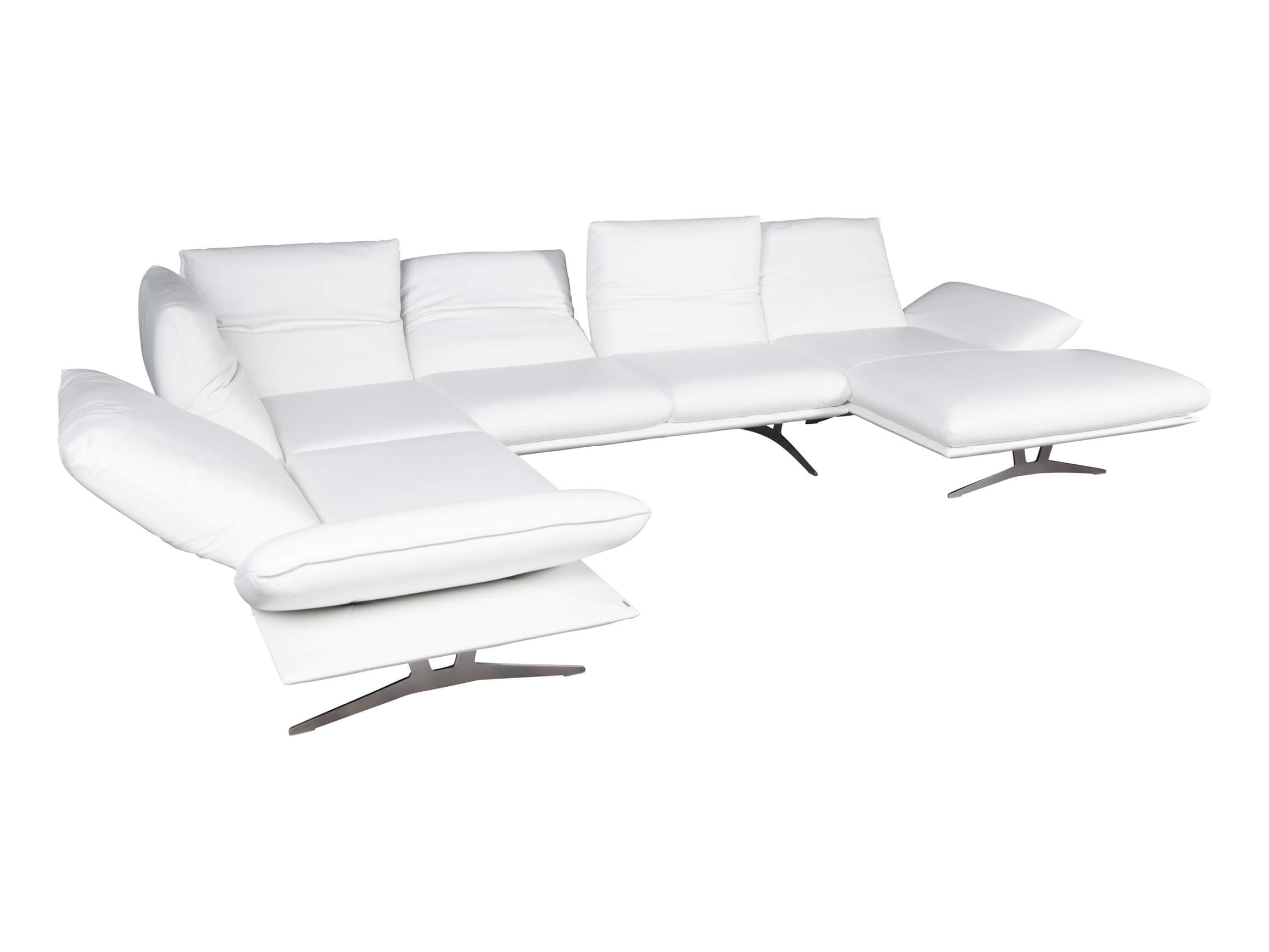Ecksofa Faraya Wohnlandschaft Koinor / Farbe: White / Bezugsmaterial: Leder