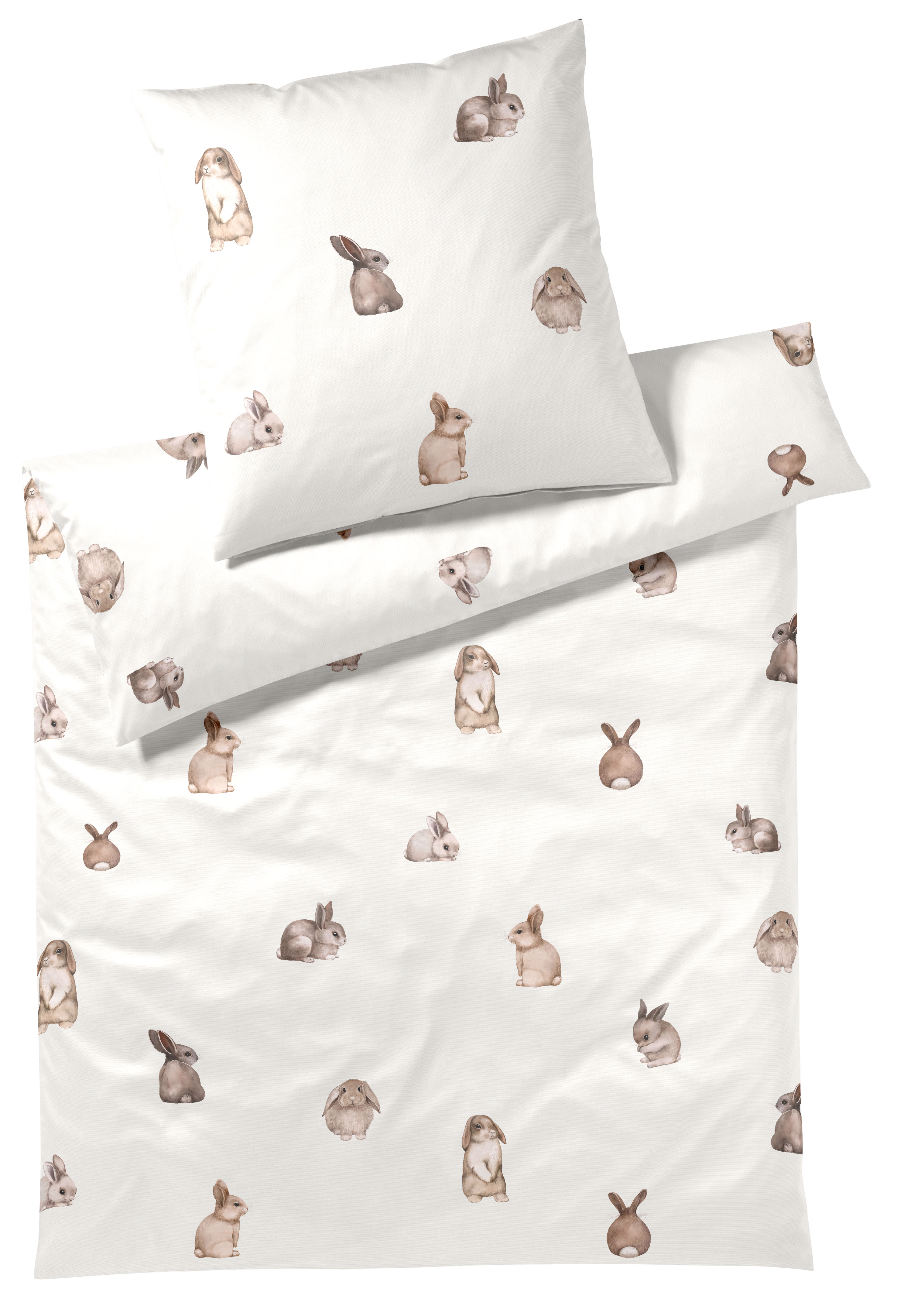 Elegante Bettwäsche Bunnies Leinen Beige | Schubiger Möbel