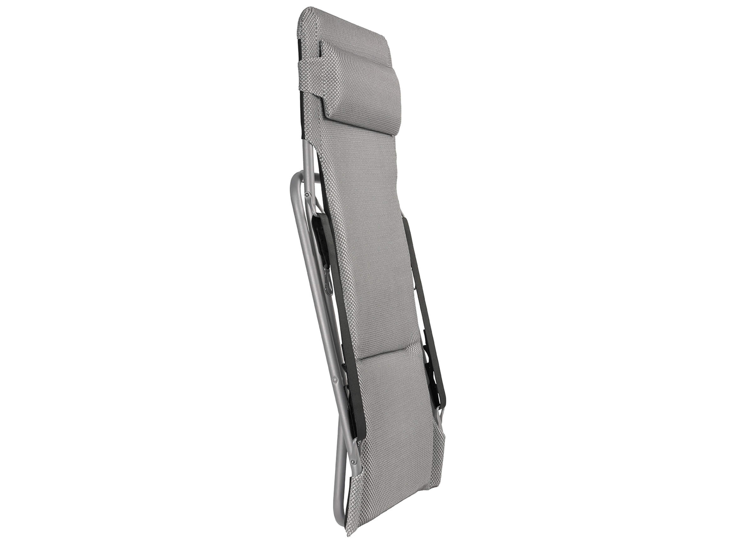 Garden lounger Transabed Lafuma/ Colour: Silver / Dimensions (WxD) :67x93 cm