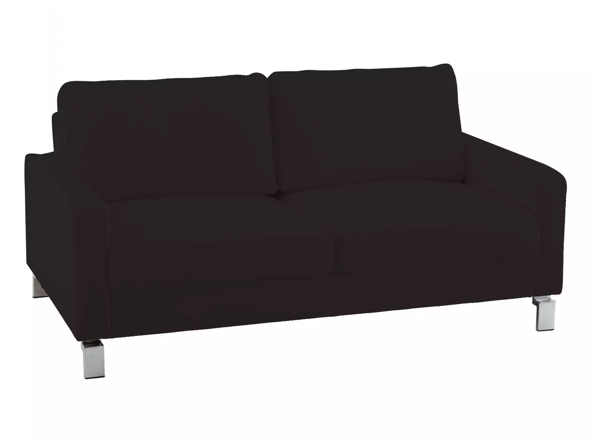 Sofa Interims Basic B: 164 cm Candy / Farbe: Schwarz / Material: Leder Basic