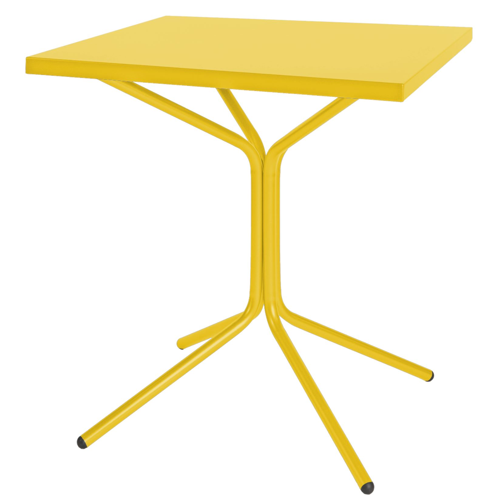 Pix metal bistro table from Schaffner / Colour: Yellow / Size: 70 x 70 cm