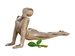 Yoga-Frau Braun Silber H: 18 cm Gilde