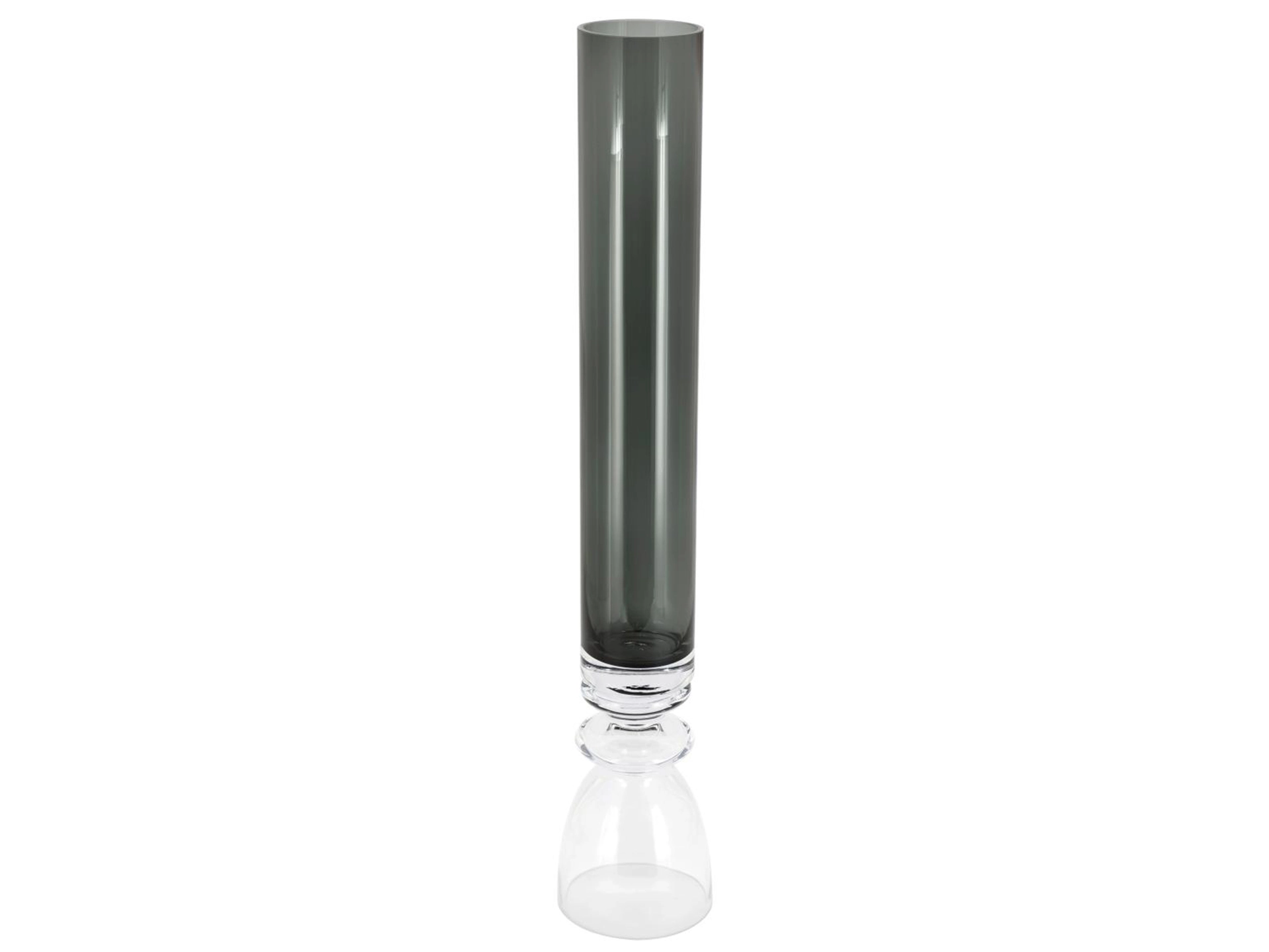 Vase Rigo Kristallglas Grau H: 70 cm Abhika